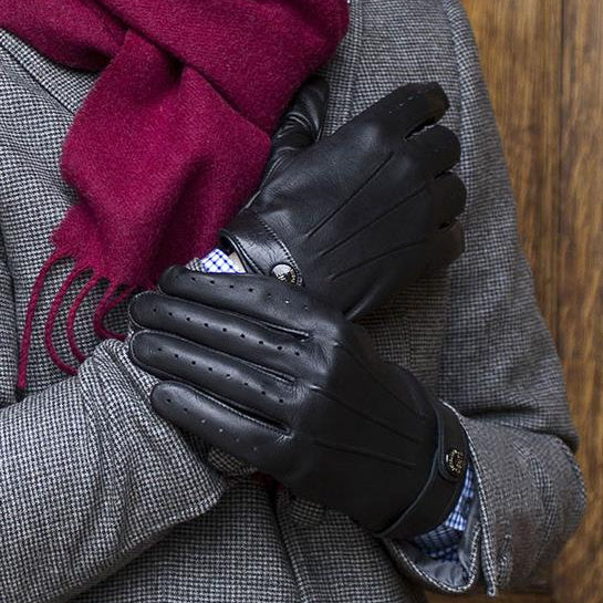 Men's Heritage Three-Point Leather Driving Gloves - Image 4