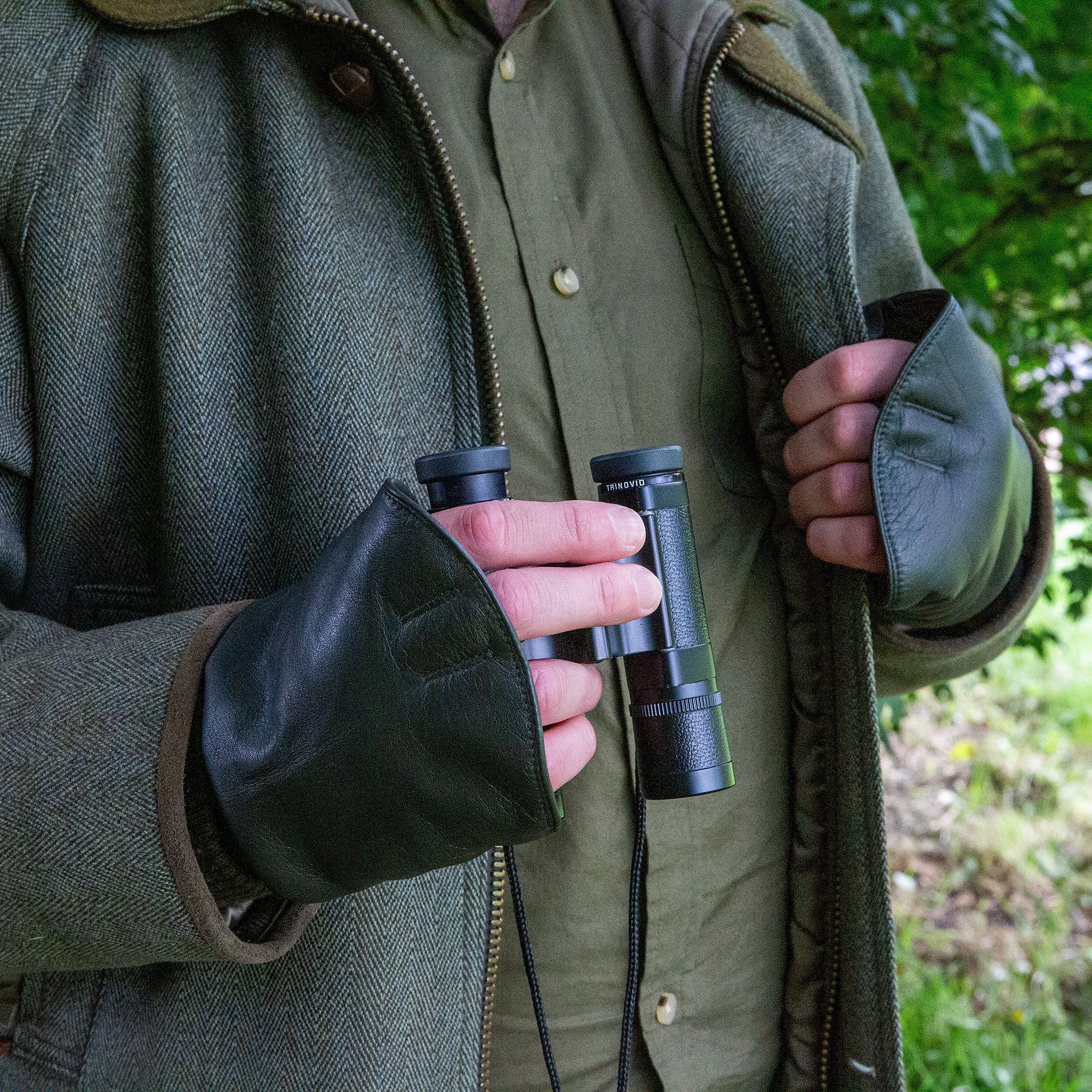 Men's Lined Leather Shooting Mitts - Image 5