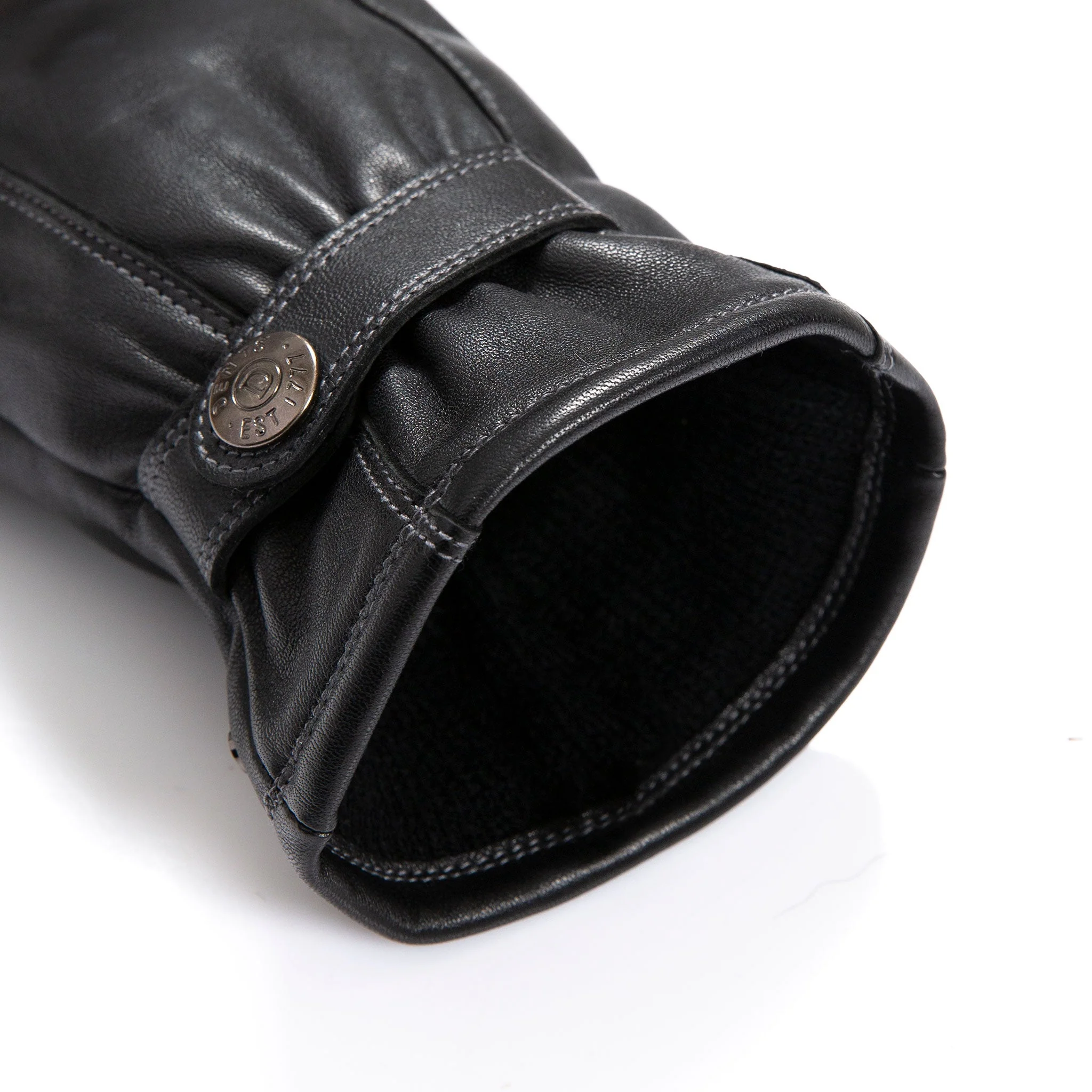 Men’s Touchscreen Lined Leather Gloves with Contrast Stitching - Image 11