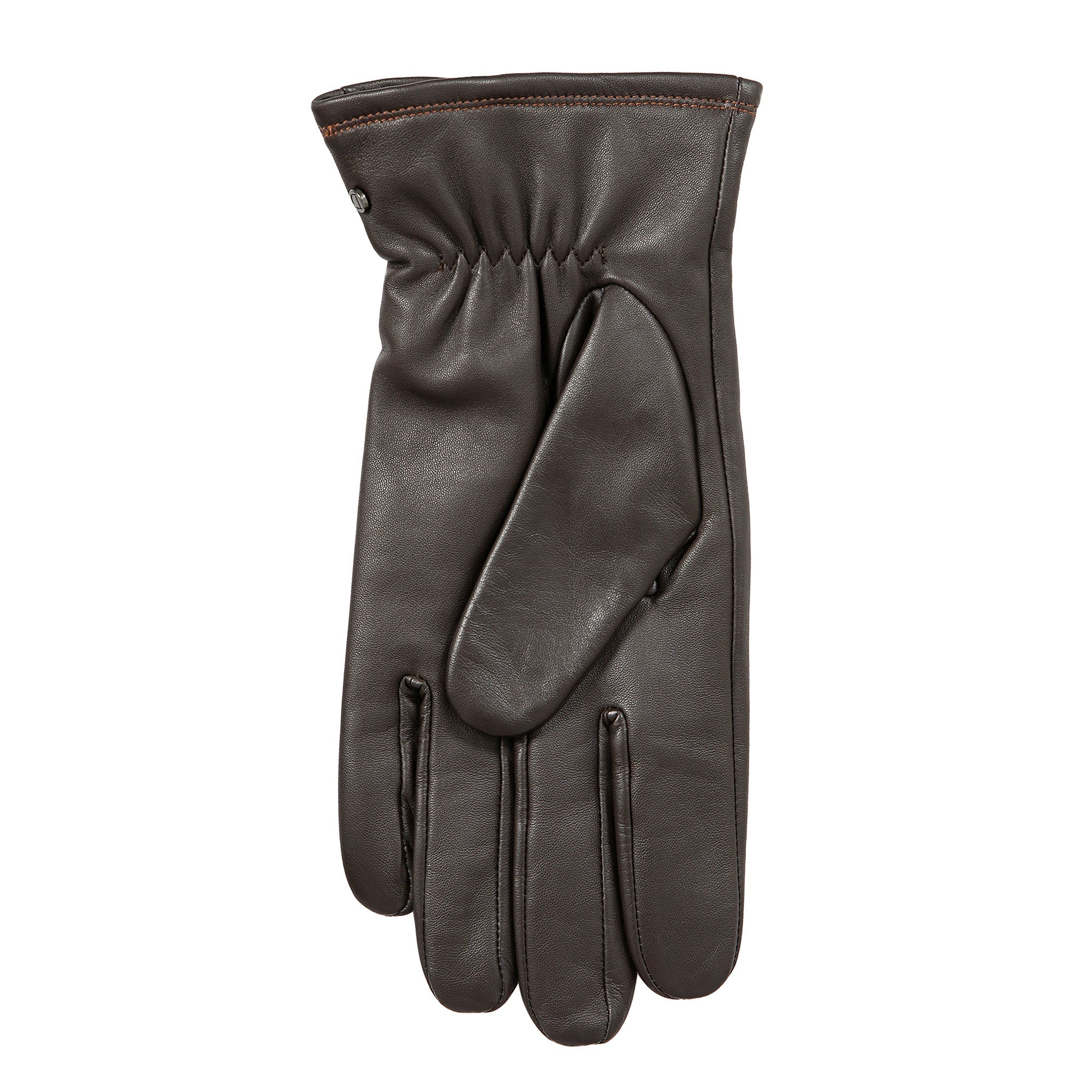 Men’s Touchscreen Lined Leather Gloves with Contrast Stitching - Image 17