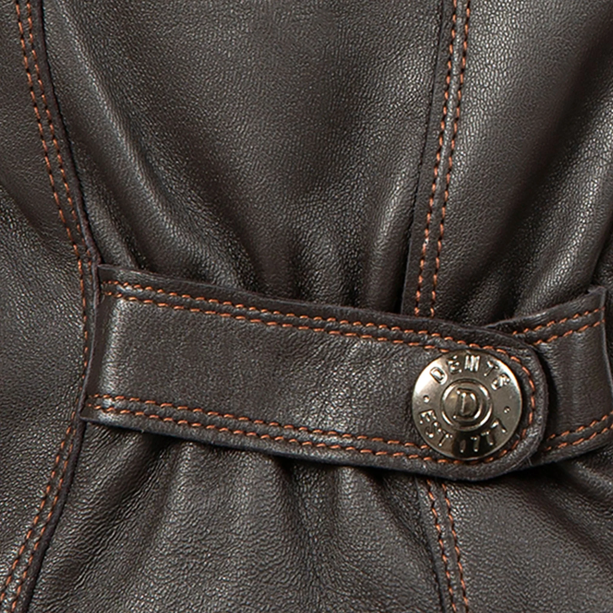 Men’s Touchscreen Lined Leather Gloves with Contrast Stitching - Image 20