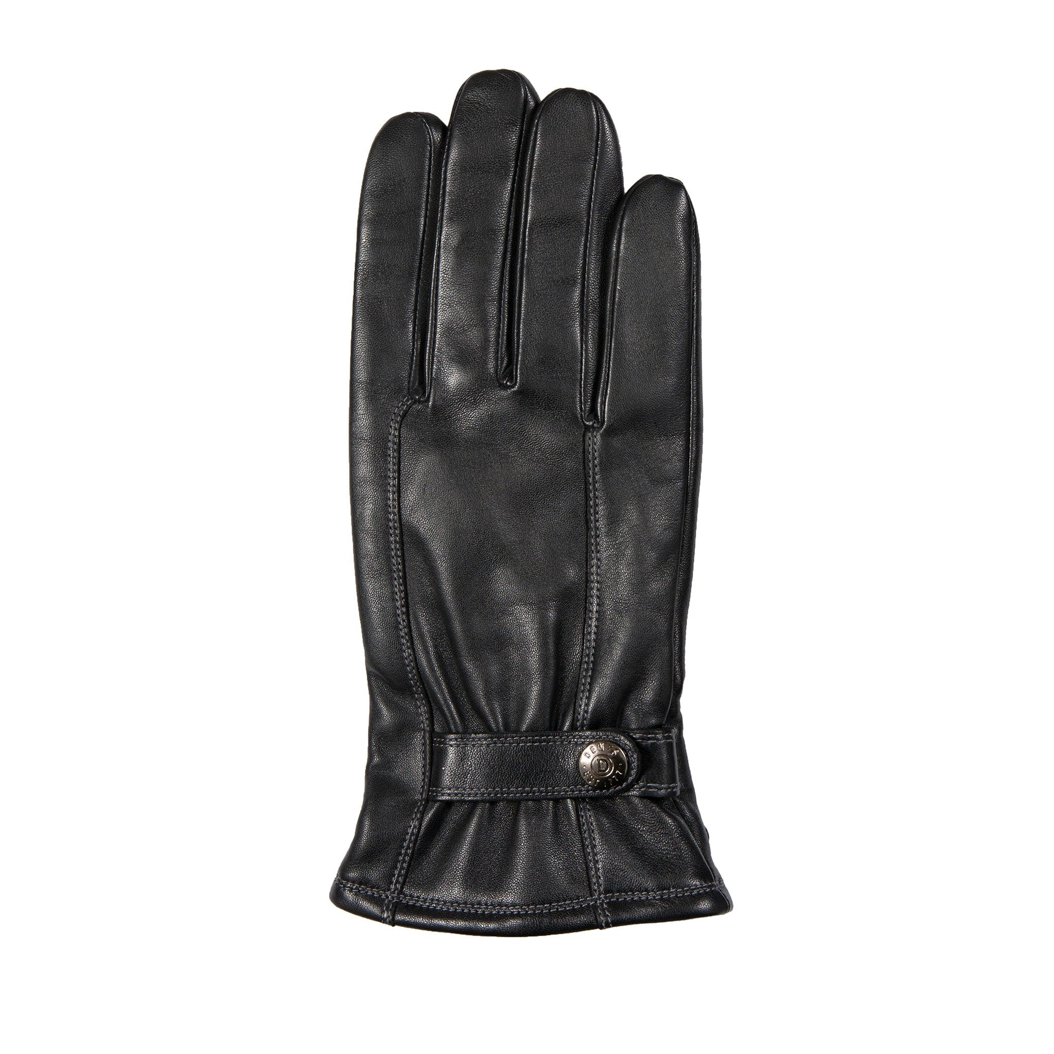 Men’s Touchscreen Lined Leather Gloves with Contrast Stitching - Image 5
