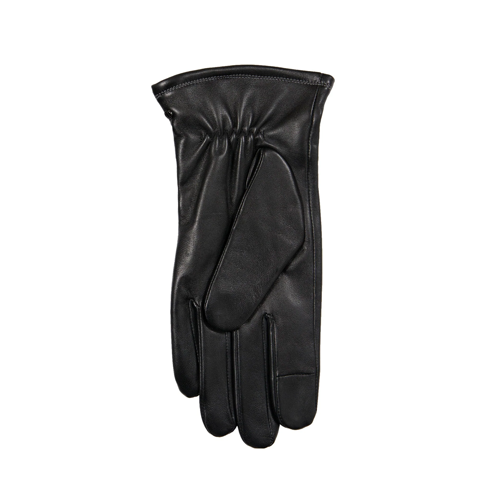 Men’s Touchscreen Lined Leather Gloves with Contrast Stitching - Image 7