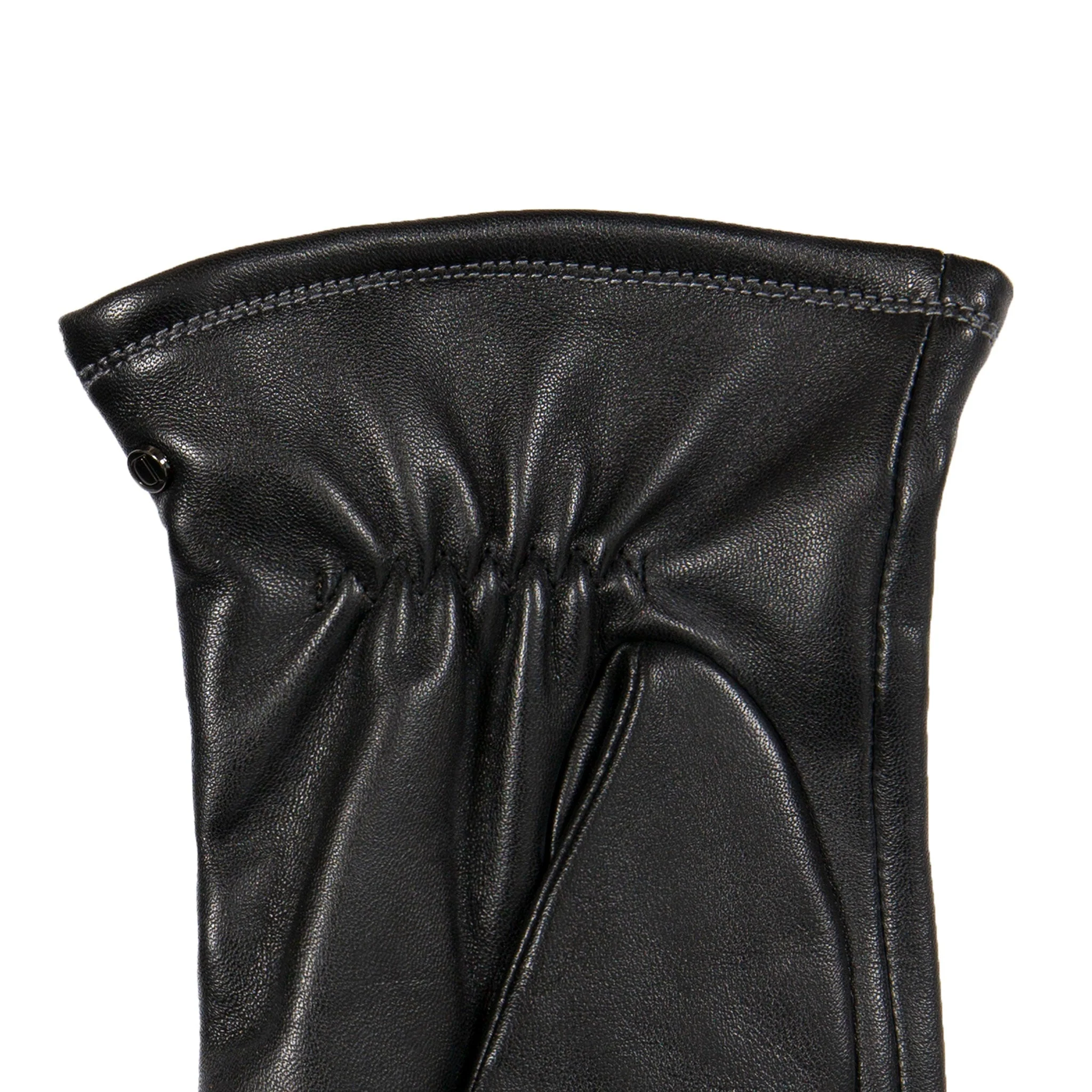 Men’s Touchscreen Lined Leather Gloves with Contrast Stitching - Image 8