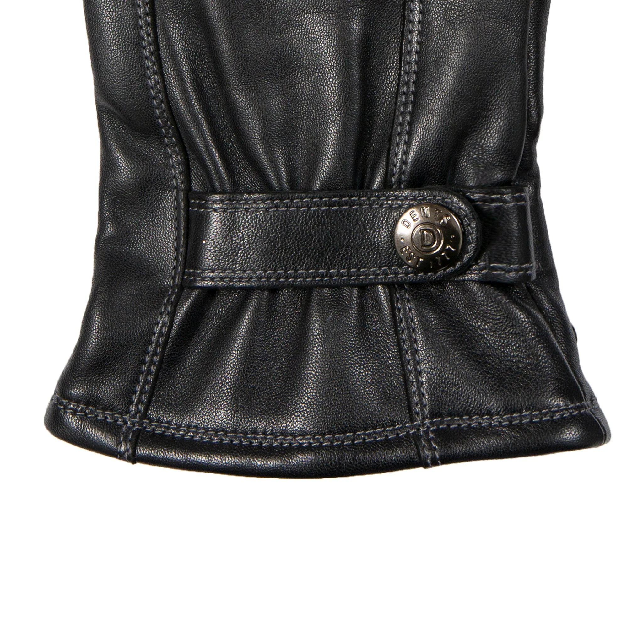 Men’s Touchscreen Lined Leather Gloves with Contrast Stitching - Image 9