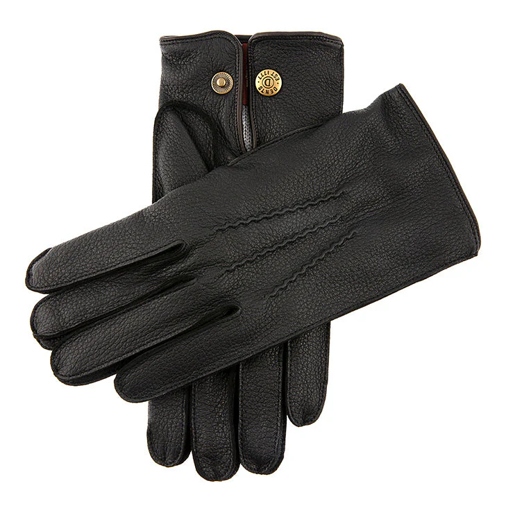 Men's Heritage Three-Point Cashmere-Lined Deerskin Leather Gloves - Image 3