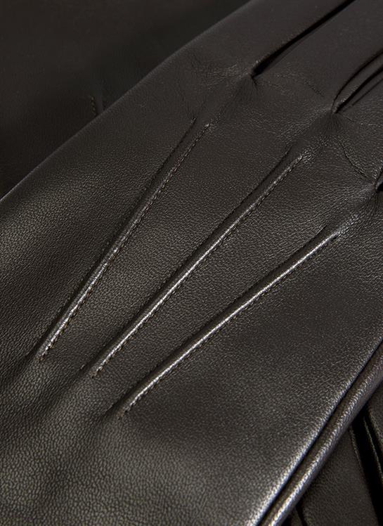 Men's Three-Point Cashmere-Lined Leather Gloves - Image 17