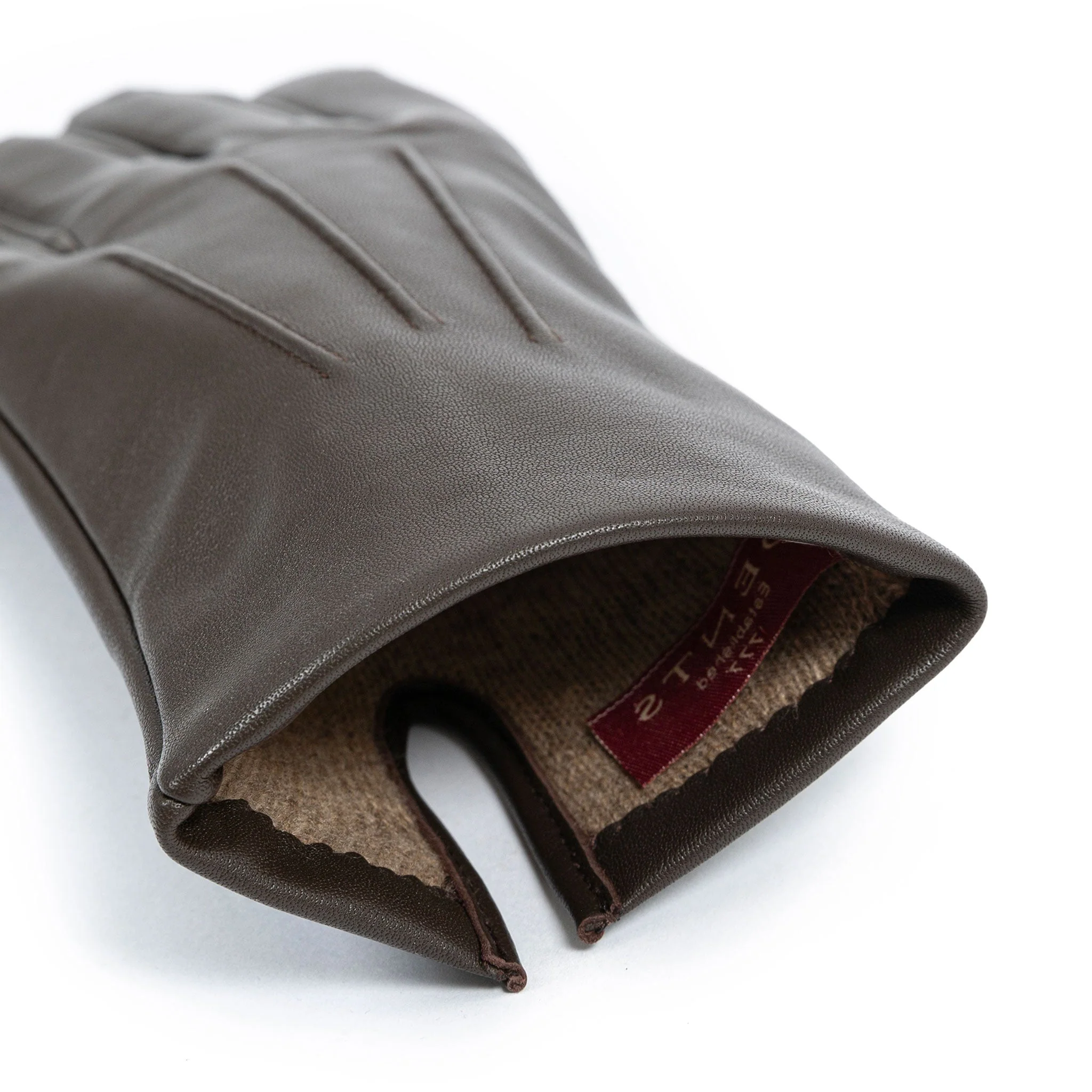 Men's Three-Point Cashmere-Lined Leather Gloves - Image 18