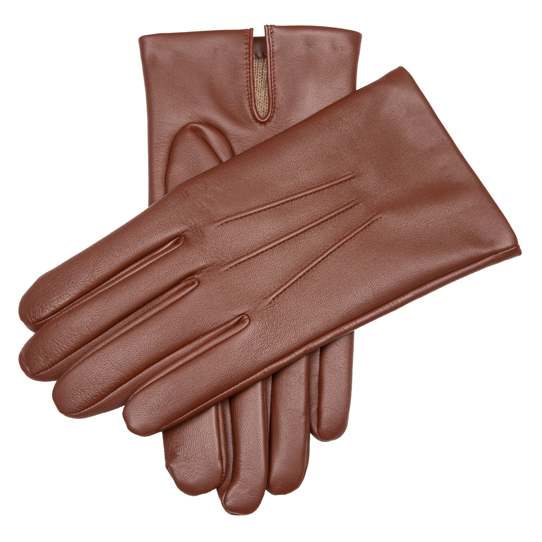Men's Three-Point Cashmere-Lined Leather Gloves - Image 22