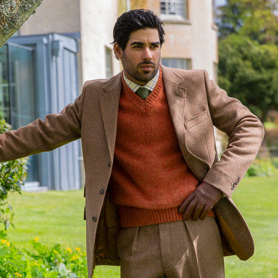 Men's Three-Point Cashmere-Lined Leather Gloves - Image 23