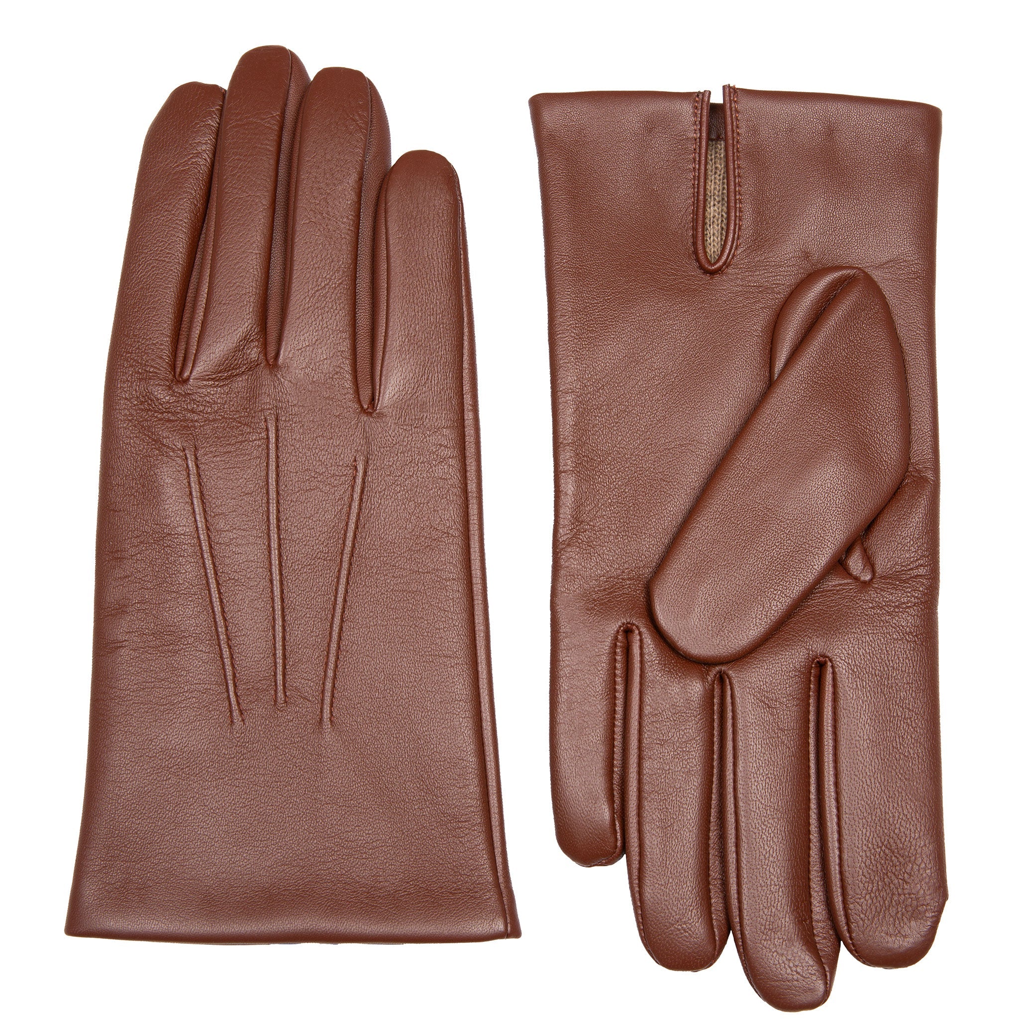 Men's Three-Point Cashmere-Lined Leather Gloves - Image 26