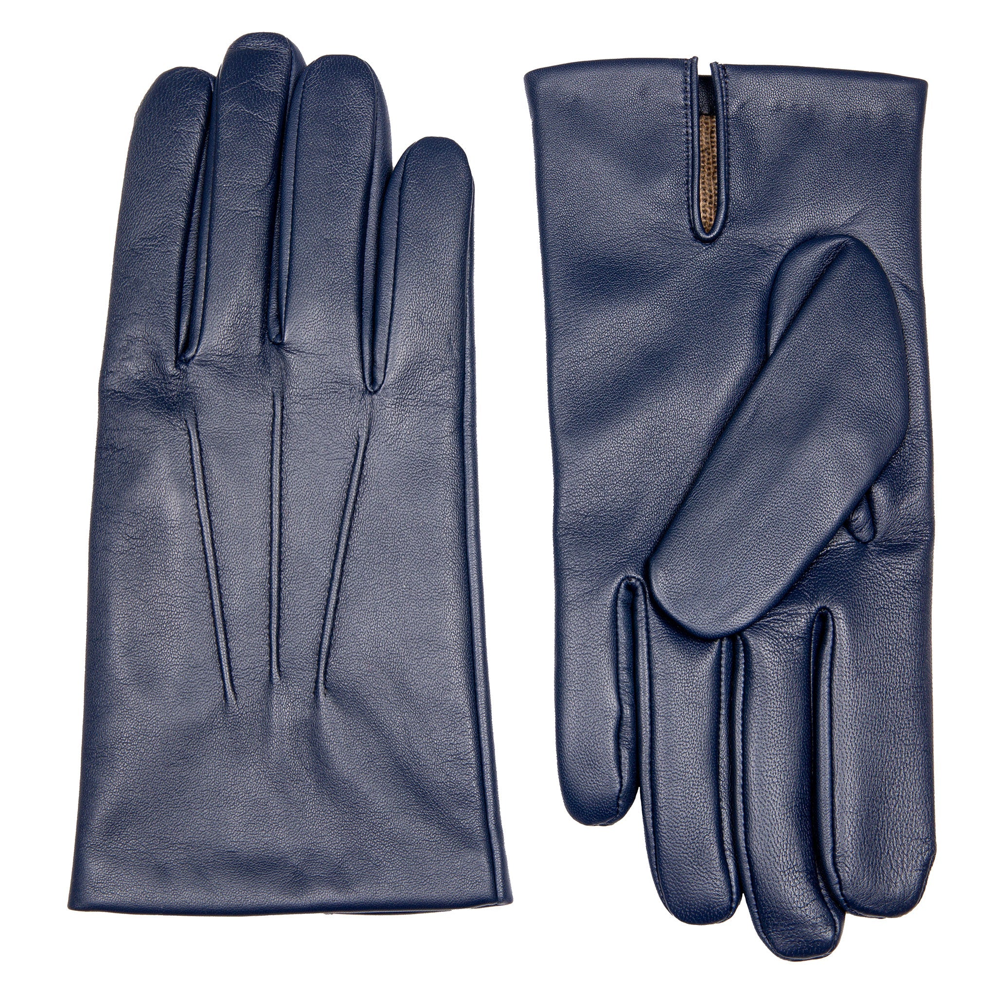 Men's Three-Point Cashmere-Lined Leather Gloves - Image 38
