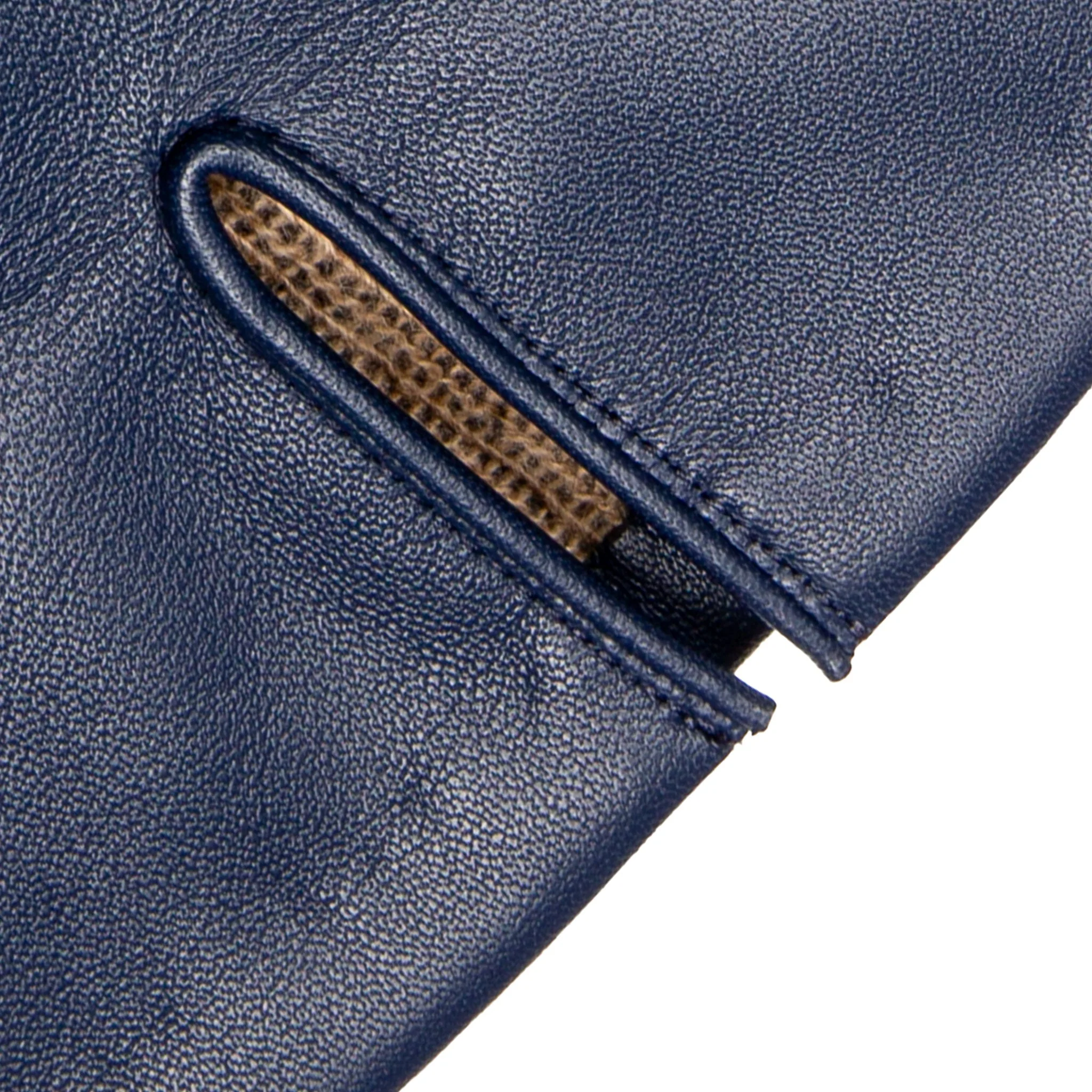 Men's Three-Point Cashmere-Lined Leather Gloves - Image 46