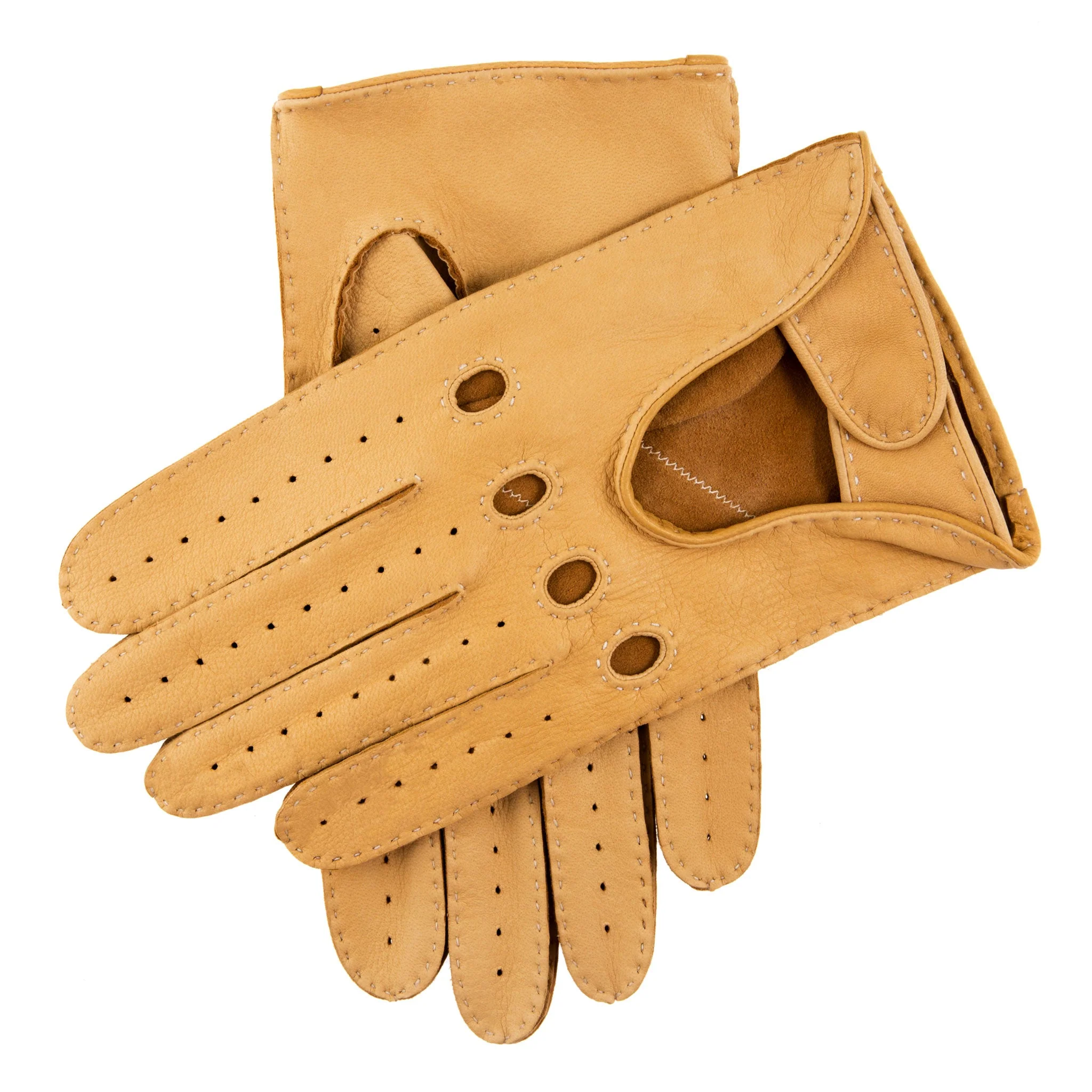 Men's Handsewn Deerskin Leather Driving Gloves - Image 42