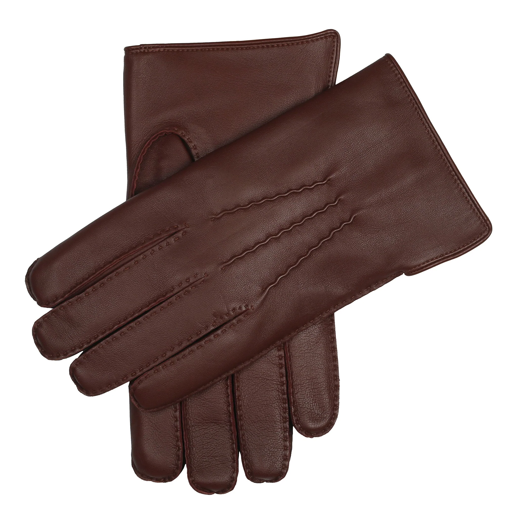 Men's Handsewn Three-Point Fur-Lined Leather Gloves - Image 11