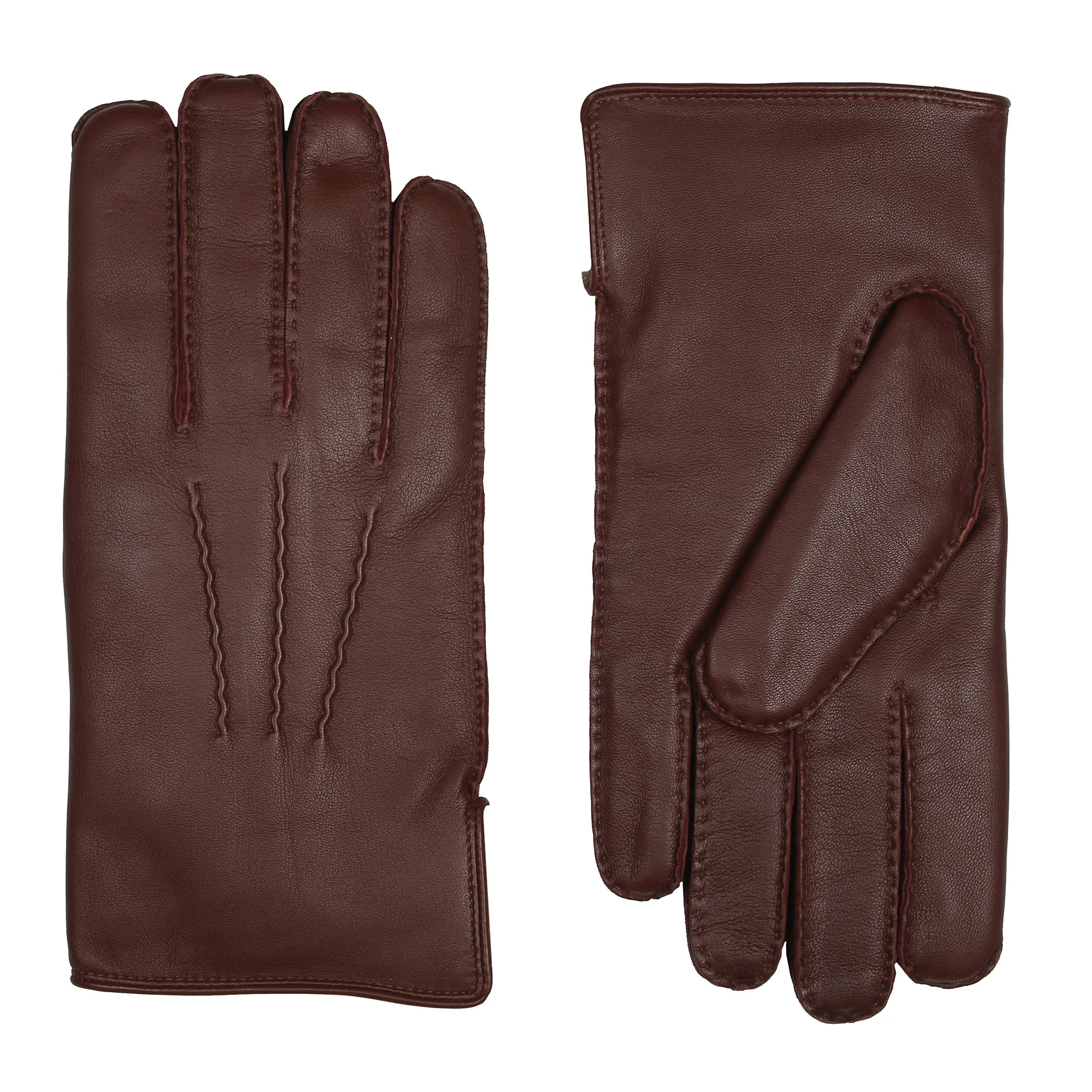 Men's Handsewn Three-Point Fur-Lined Leather Gloves - Image 12
