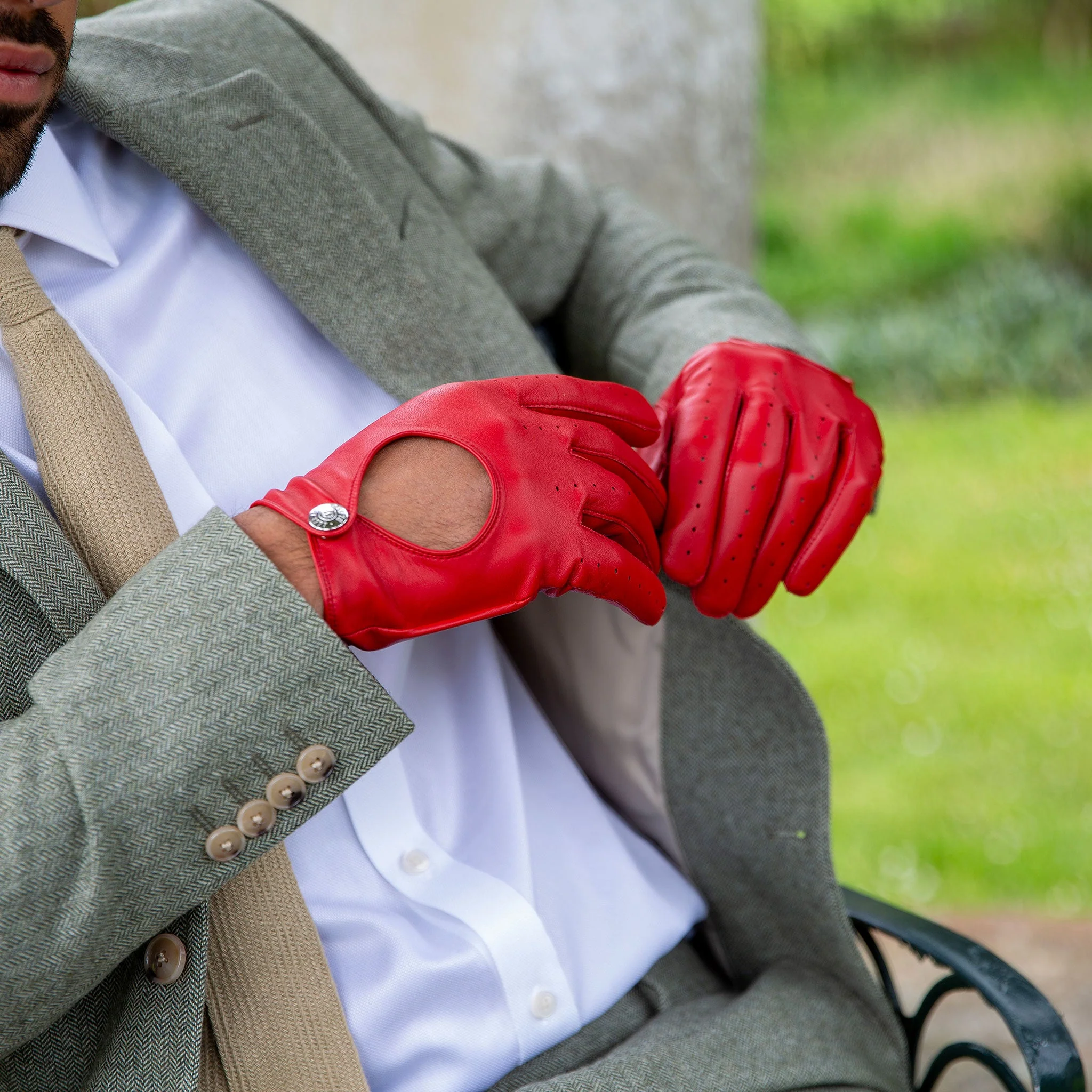 Men's Heritage Leather Driving Gloves - Image 3