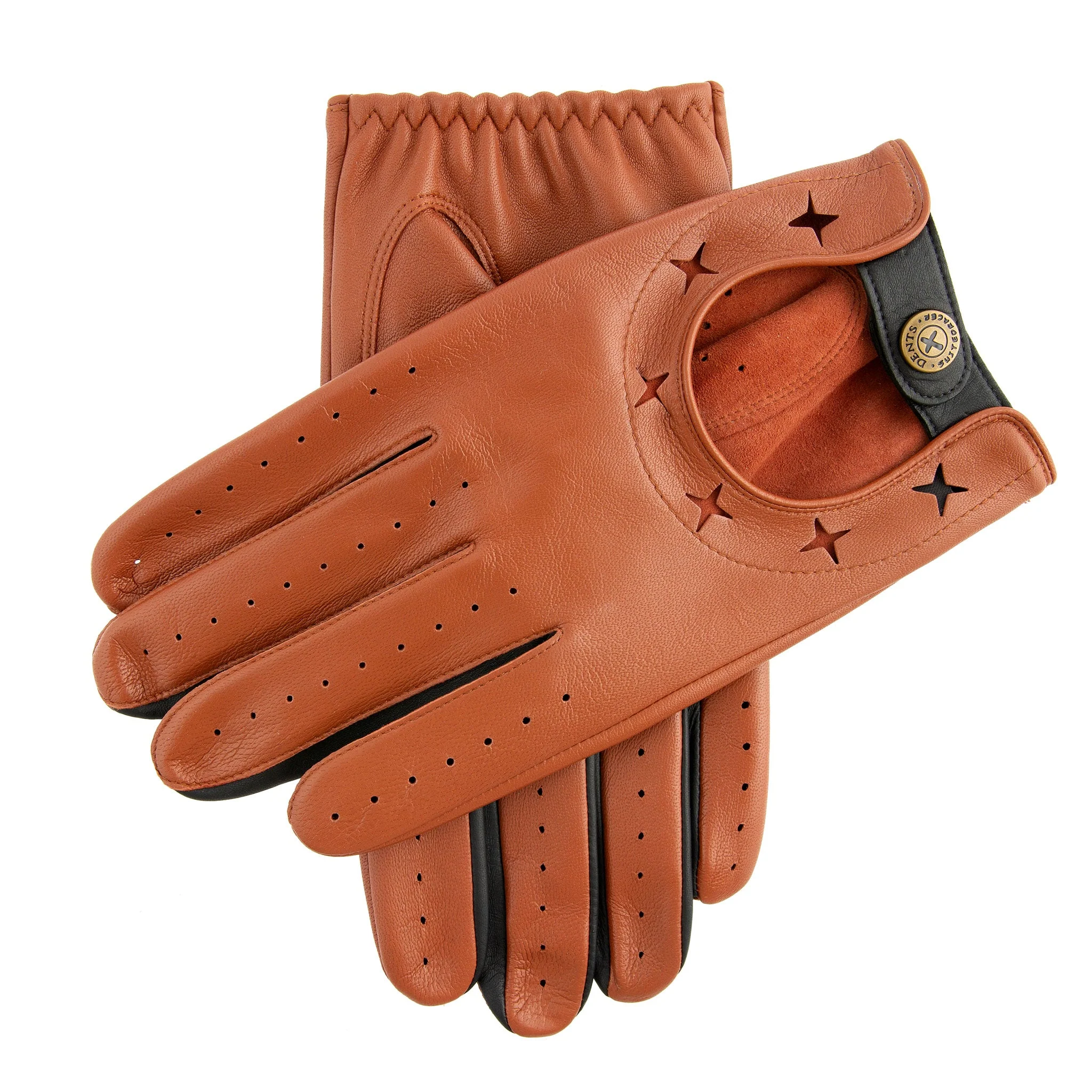 Men's The Suited Racer Two-Colour Leather Driving Gloves - Image 11