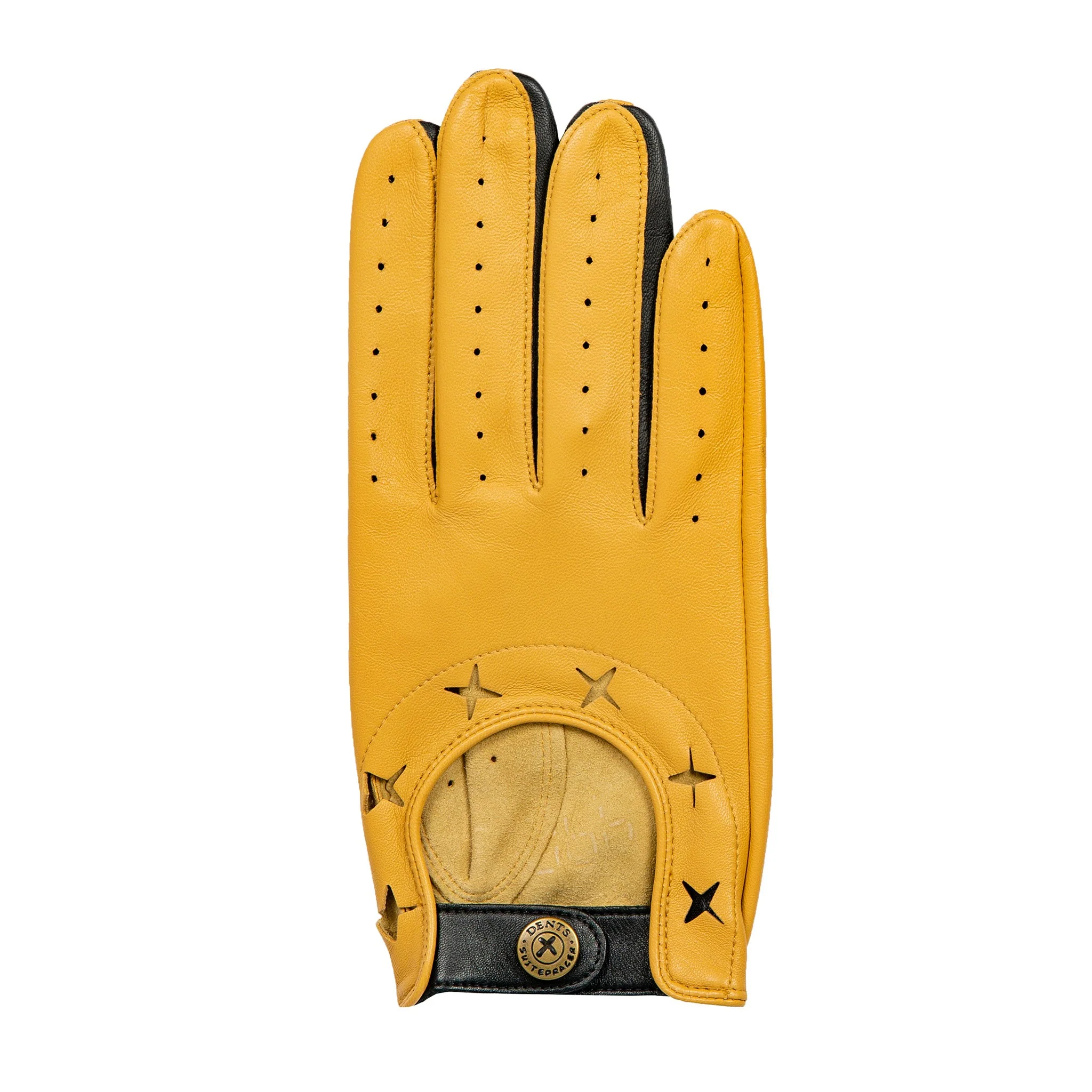 Men's The Suited Racer Two-Colour Leather Driving Gloves - Image 3
