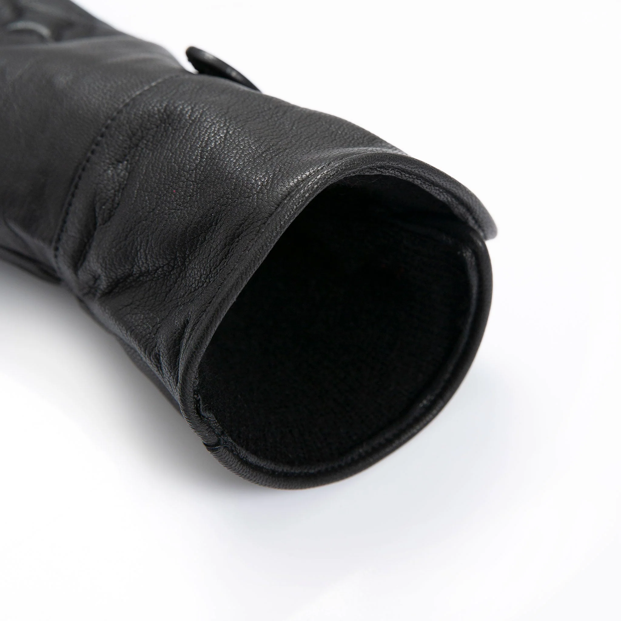 Men's The Suited Racer Touchscreen Water-Resistant Wool-Lined Goatskin Leather Gauntlet Gloves - Image 9