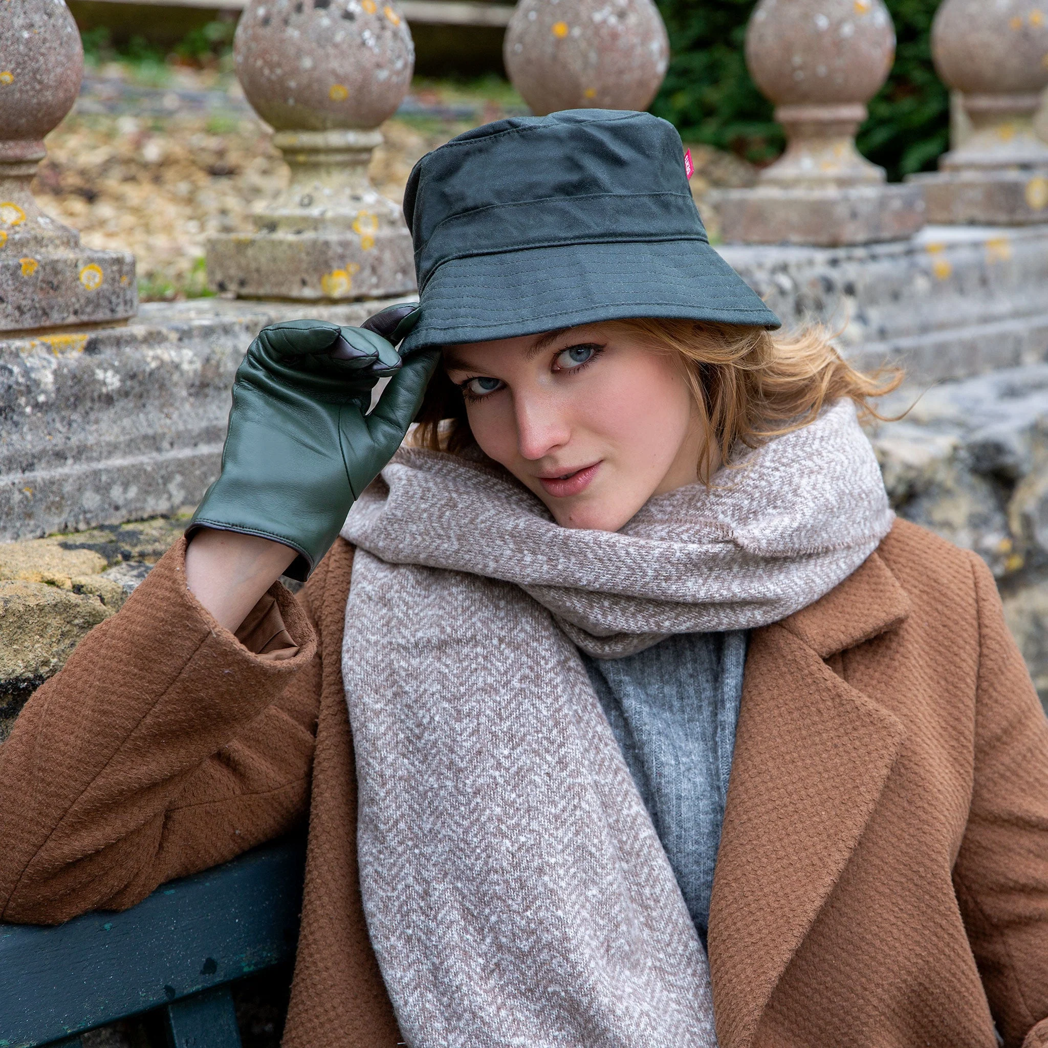 Women’s Halley Stevensons Waxed Cotton Bucket Hat - Image 2