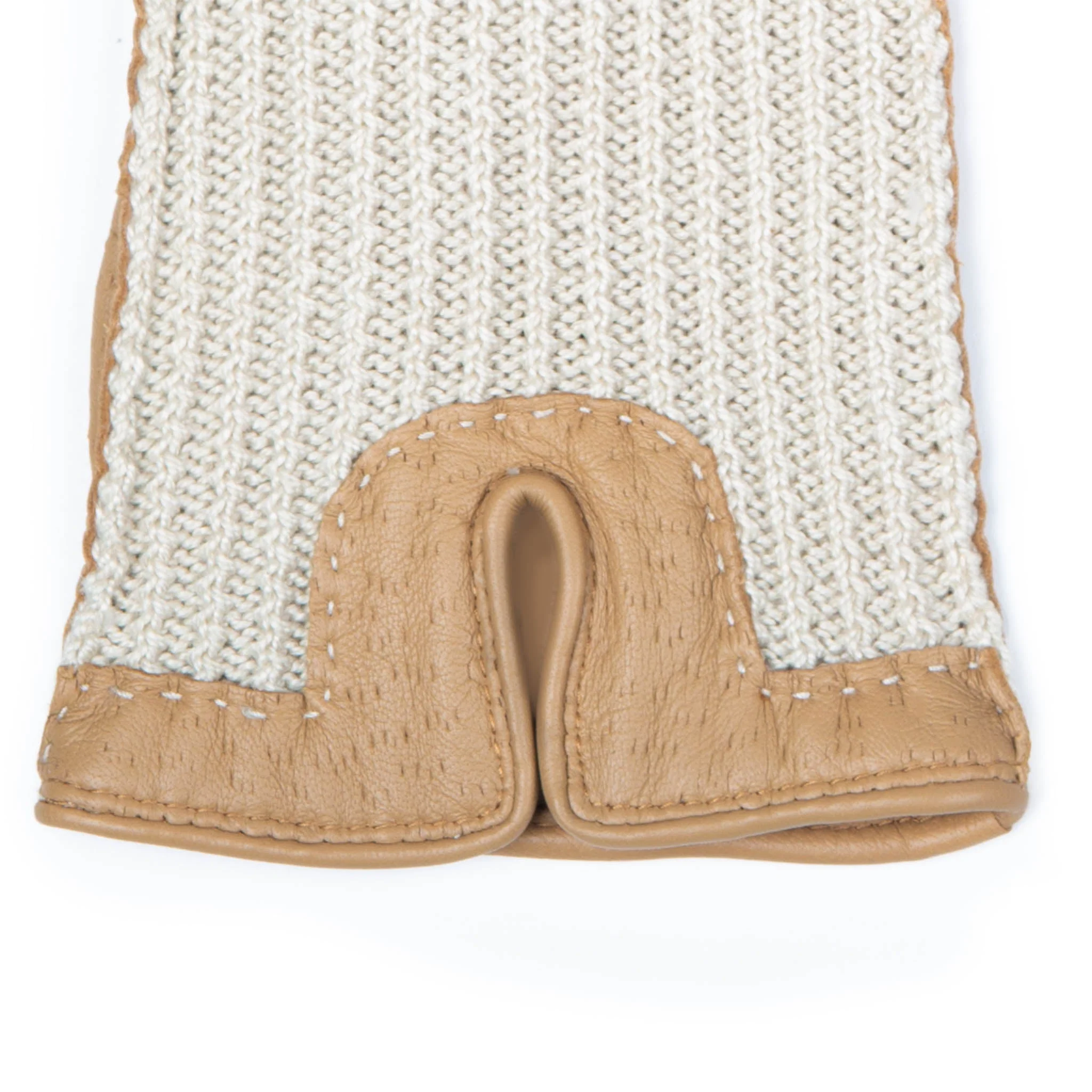 Women's Handsewn Crochet-Back Imitation Peccary Leather Driving Gloves - Image 5