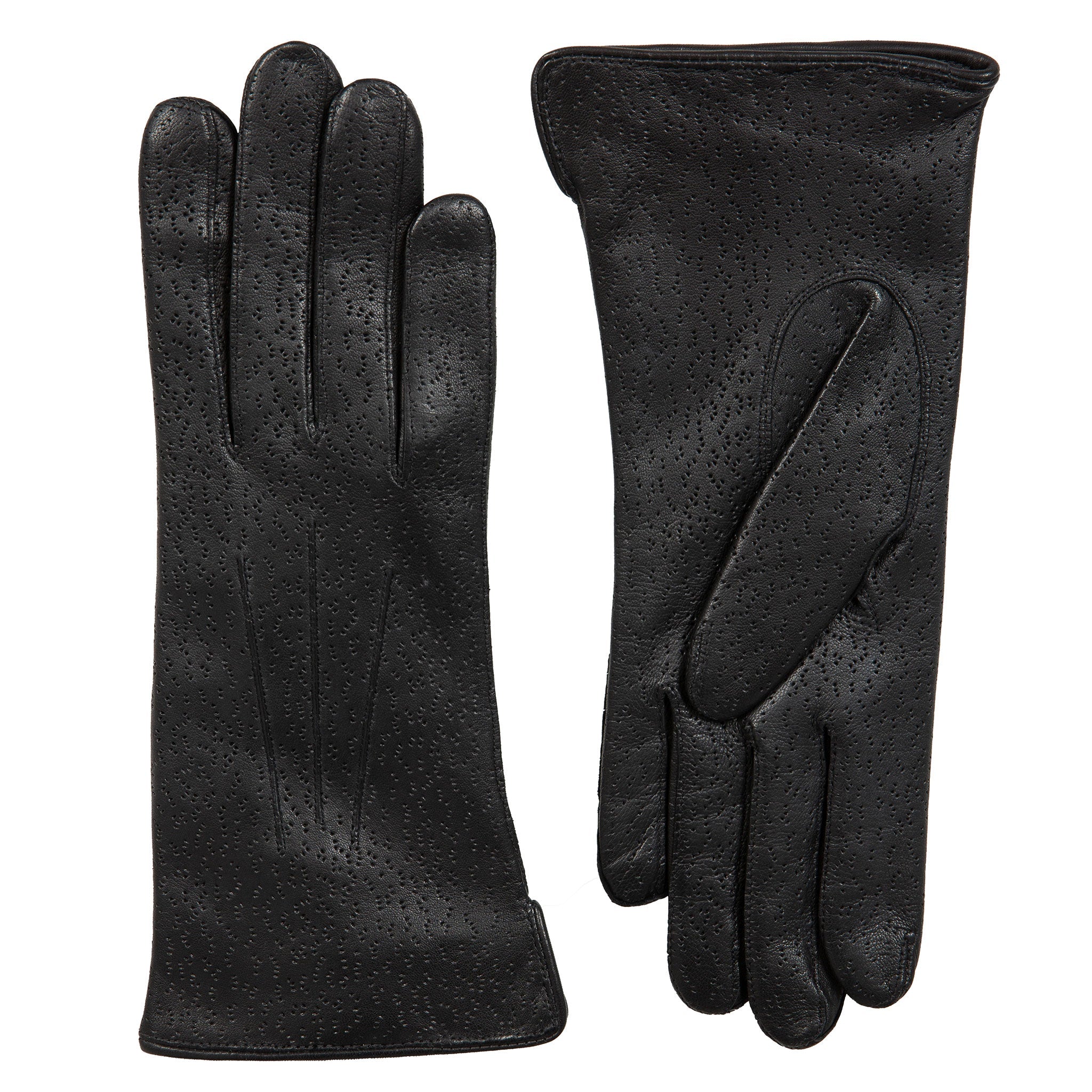 Women's Three-Point Lined Imitation Peccary Leather Gloves - Image 27