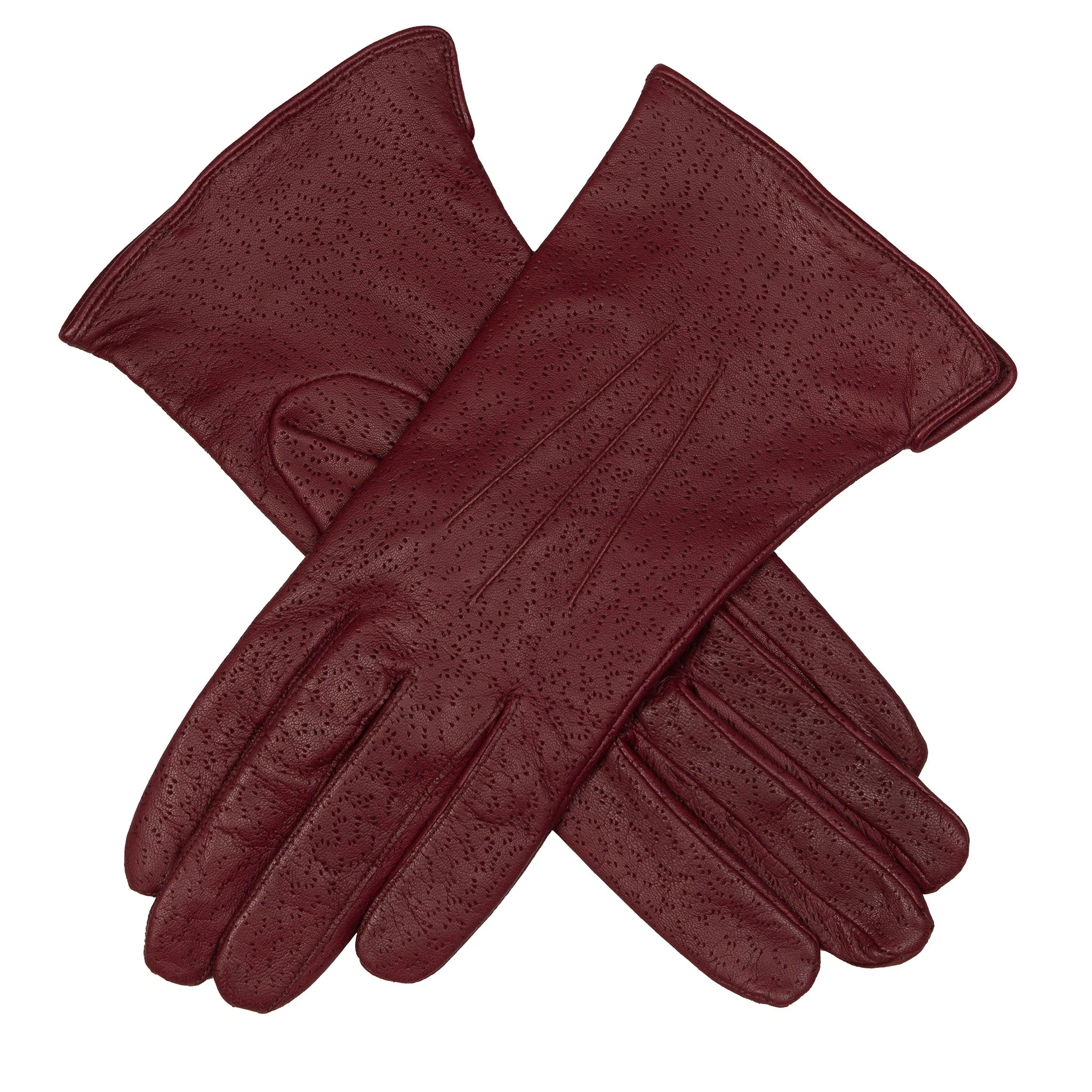 Women's Three-Point Lined Imitation Peccary Leather Gloves - Image 36