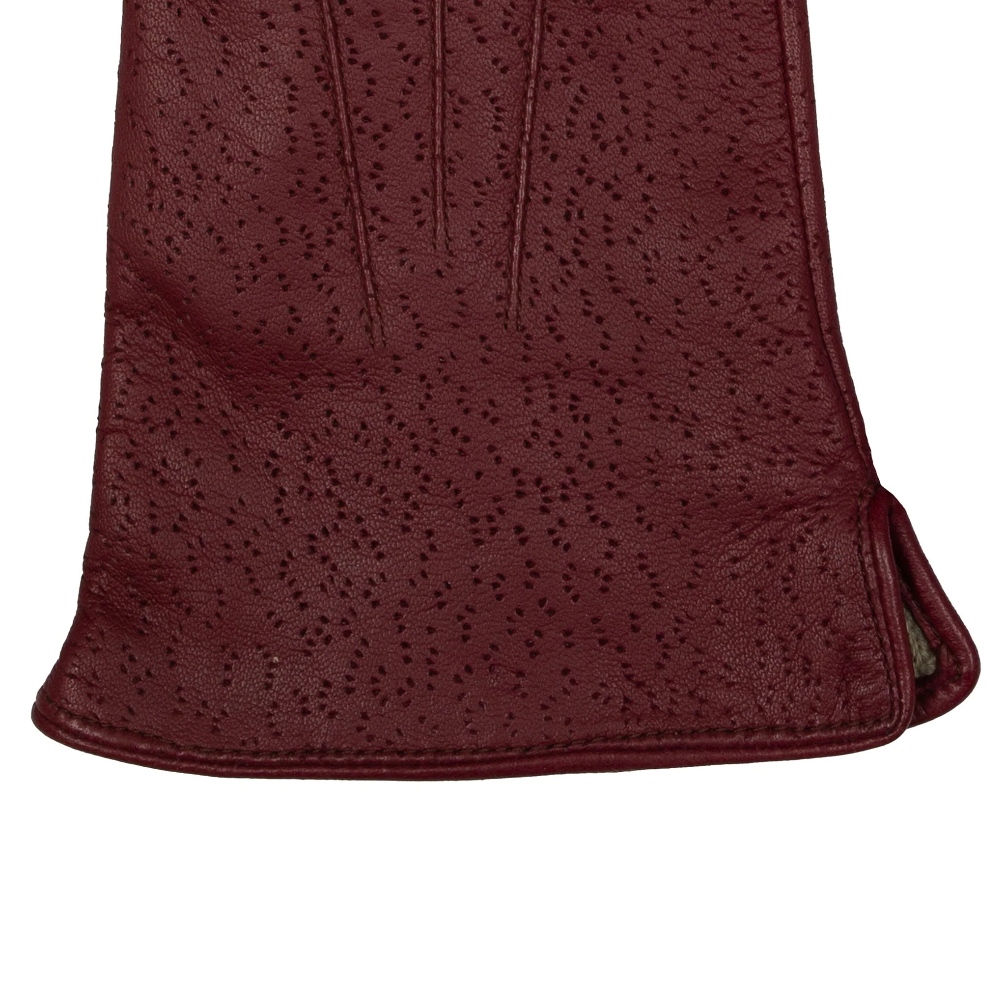 Women's Three-Point Lined Imitation Peccary Leather Gloves - Image 39