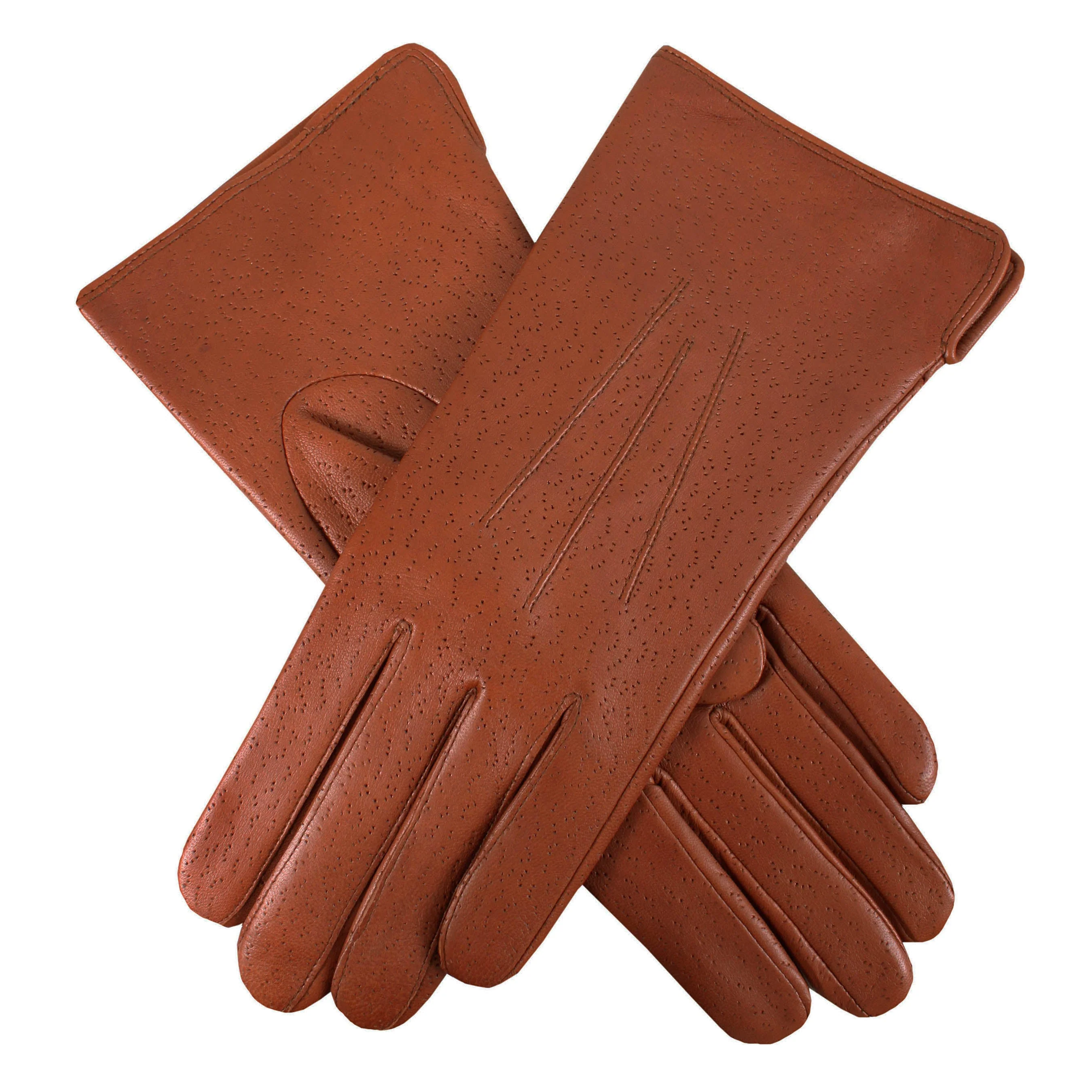 Women's Three-Point Lined Imitation Peccary Leather Gloves - Image 46