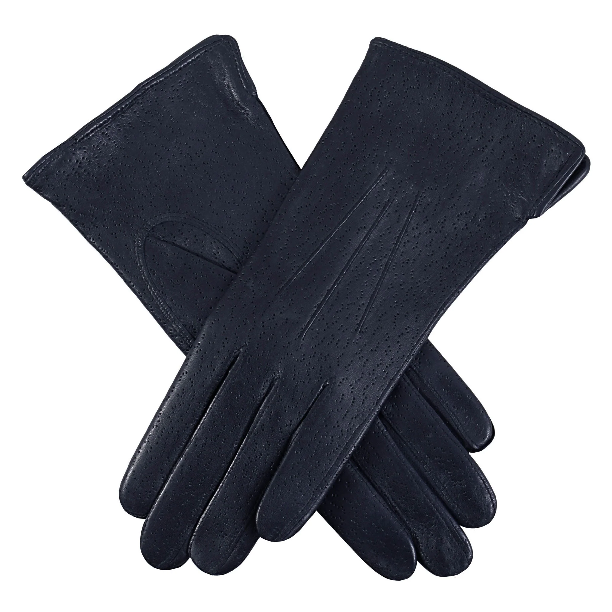 Women's Three-Point Lined Imitation Peccary Leather Gloves - Image 58