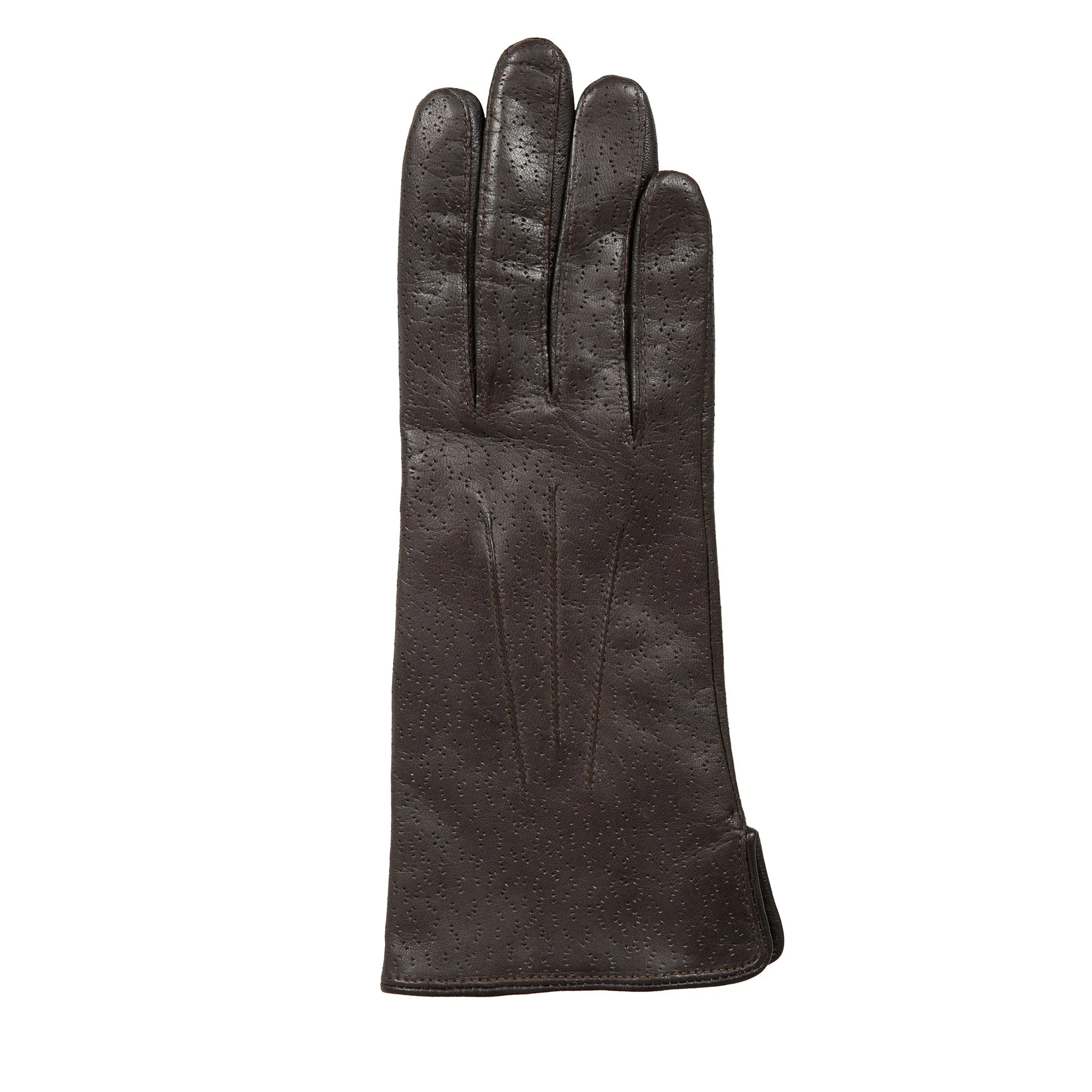 Women's Three-Point Lined Imitation Peccary Leather Gloves - Image 6