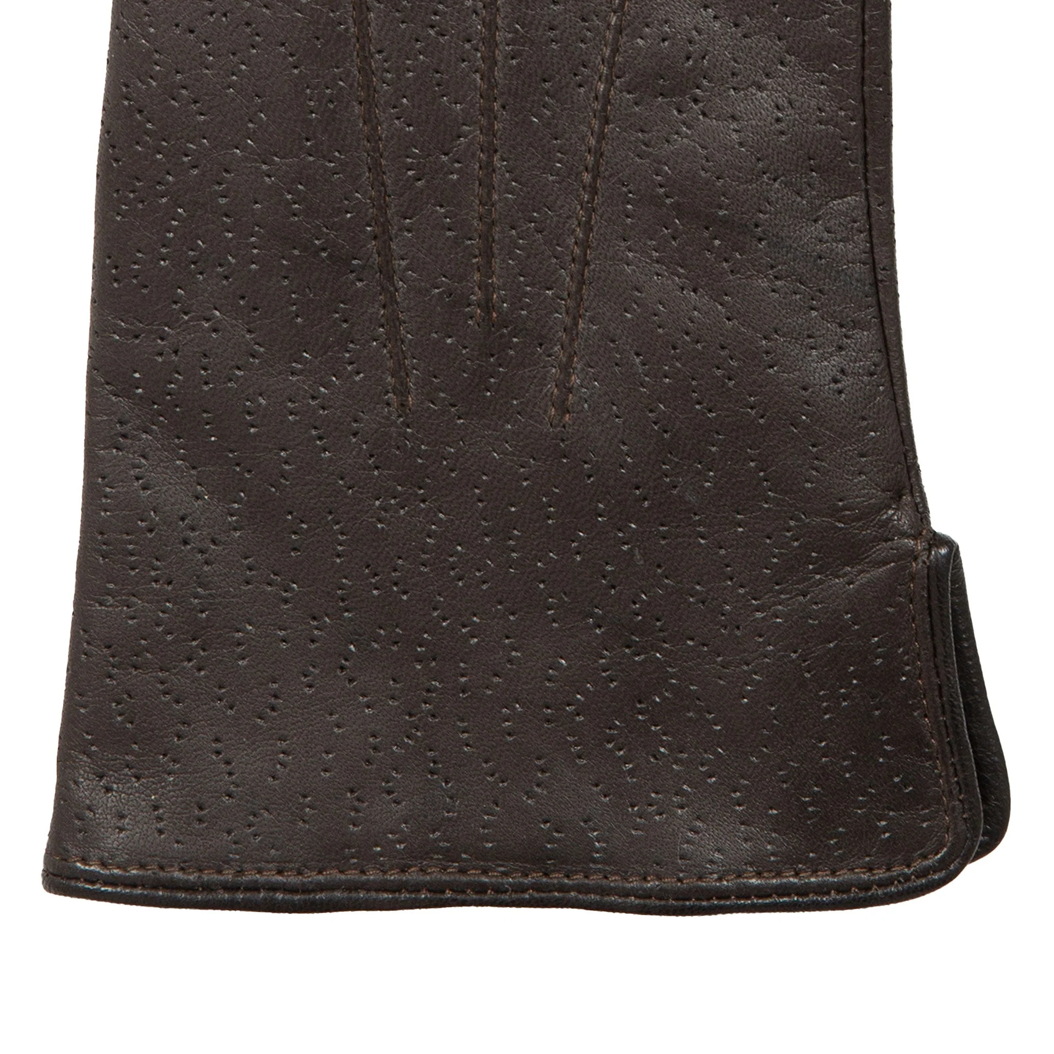 Women's Three-Point Lined Imitation Peccary Leather Gloves - Image 7