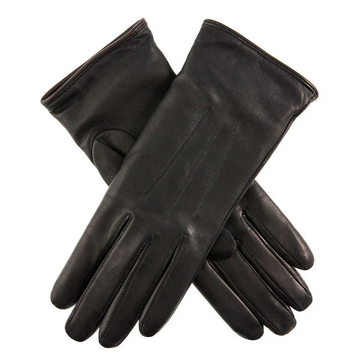 Women's Heritage Three-Point Lambswool-Lined Leather Gloves - Image 4