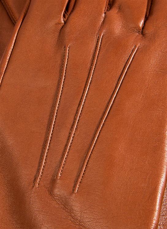Women's Heritage Three-Point Silk-Lined Leather Gloves - Image 3