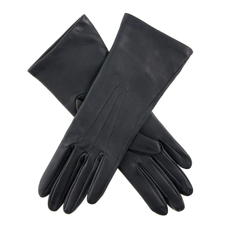 Women's Heritage Three-Point Silk-Lined Leather Gloves - Image 6