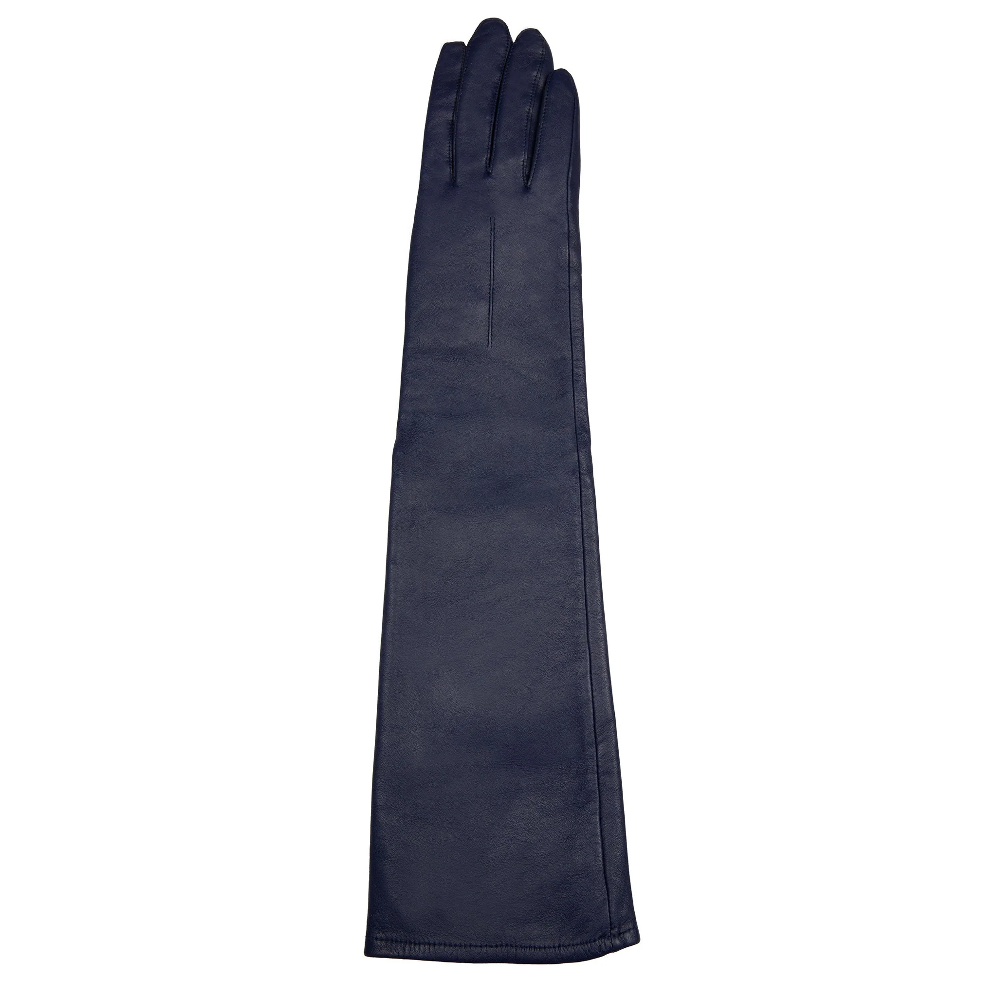 Women's Single-Point Long Above-Elbow Lined Leather Gloves - Image 103
