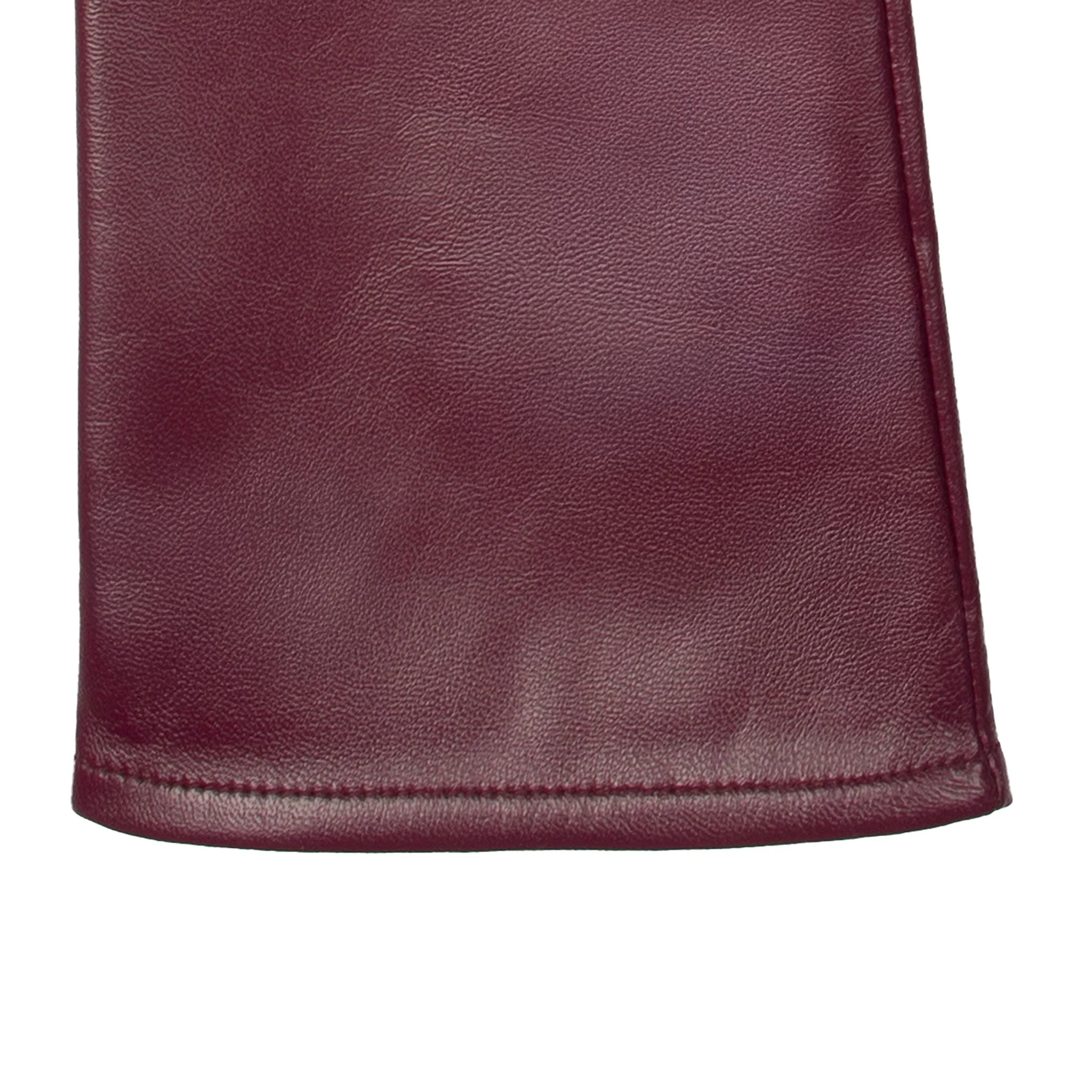 Women's Single-Point Long Above-Elbow Lined Leather Gloves - Image 125