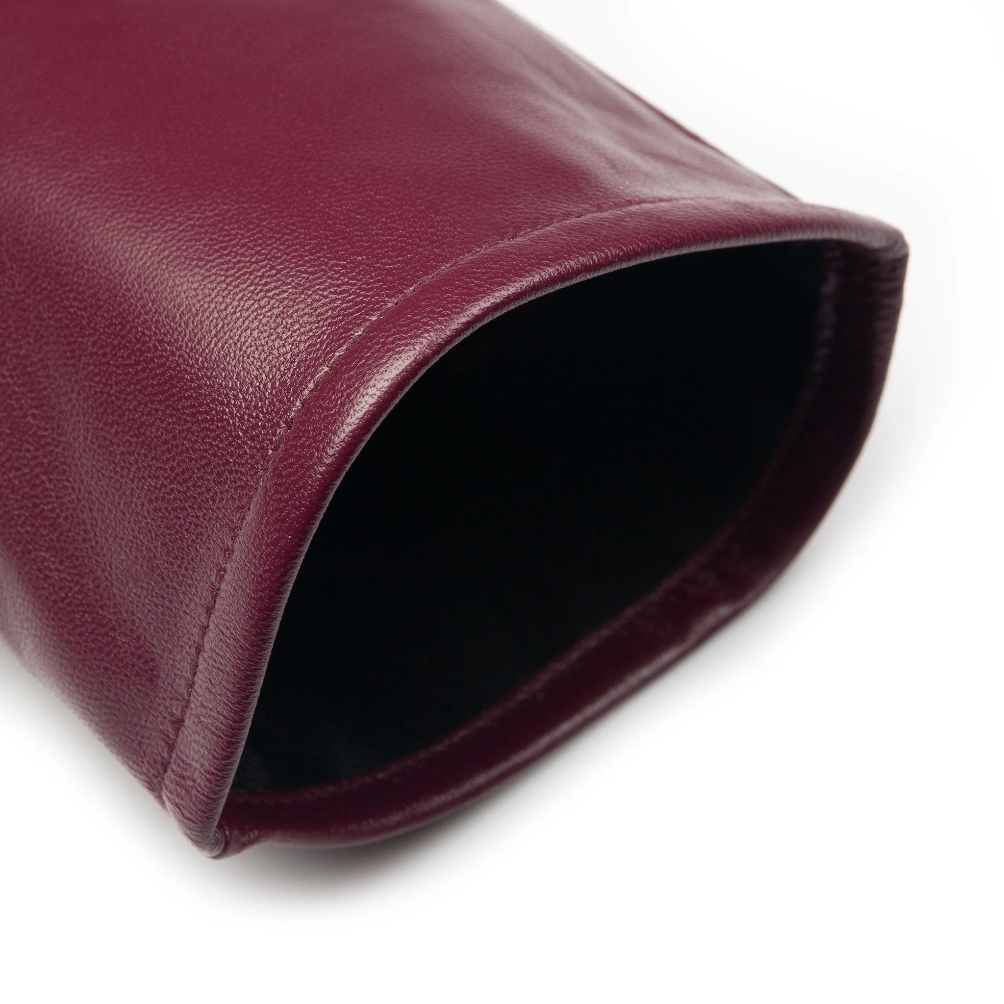 Women's Single-Point Long Above-Elbow Lined Leather Gloves - Image 130