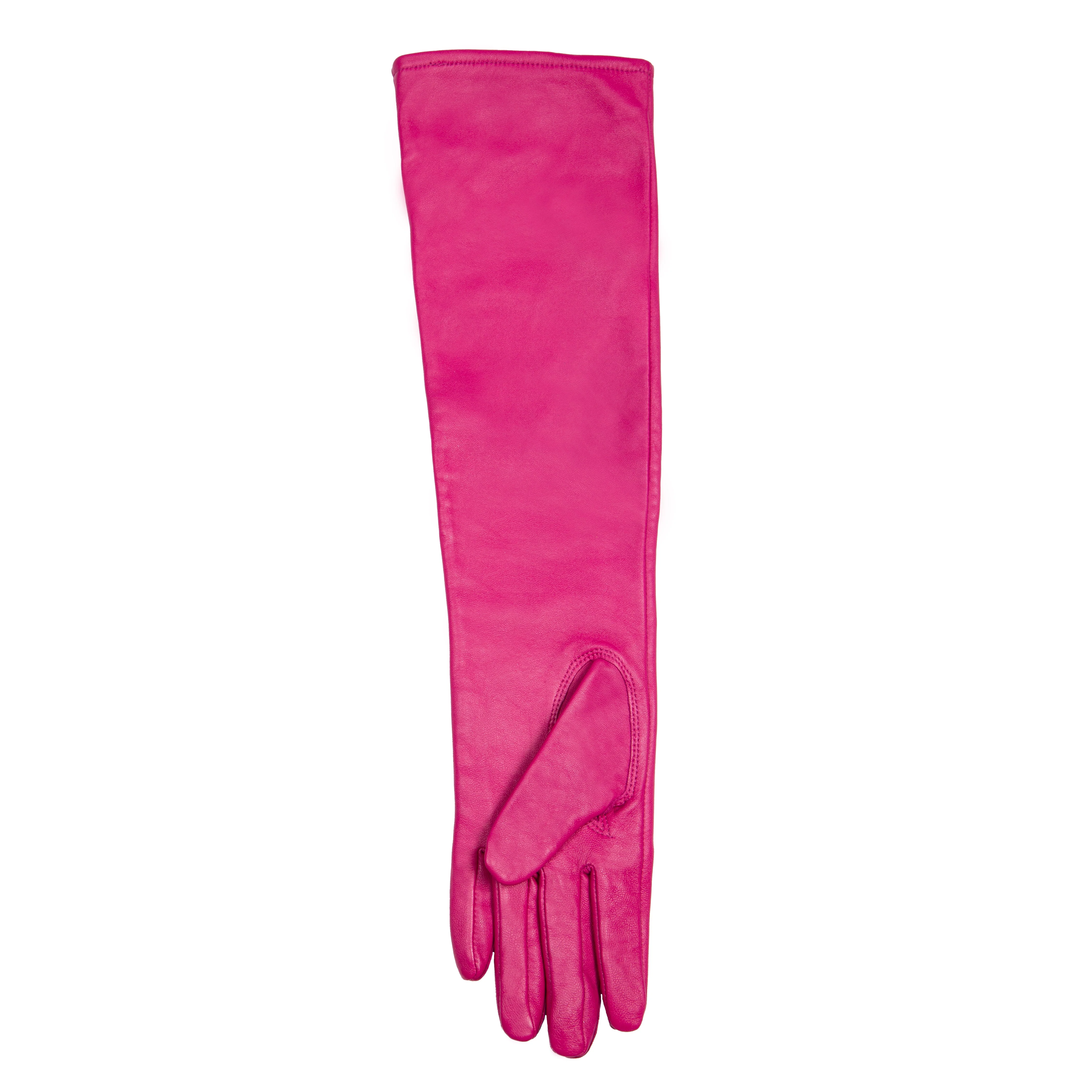 Women's Single-Point Long Above-Elbow Lined Leather Gloves - Image 19