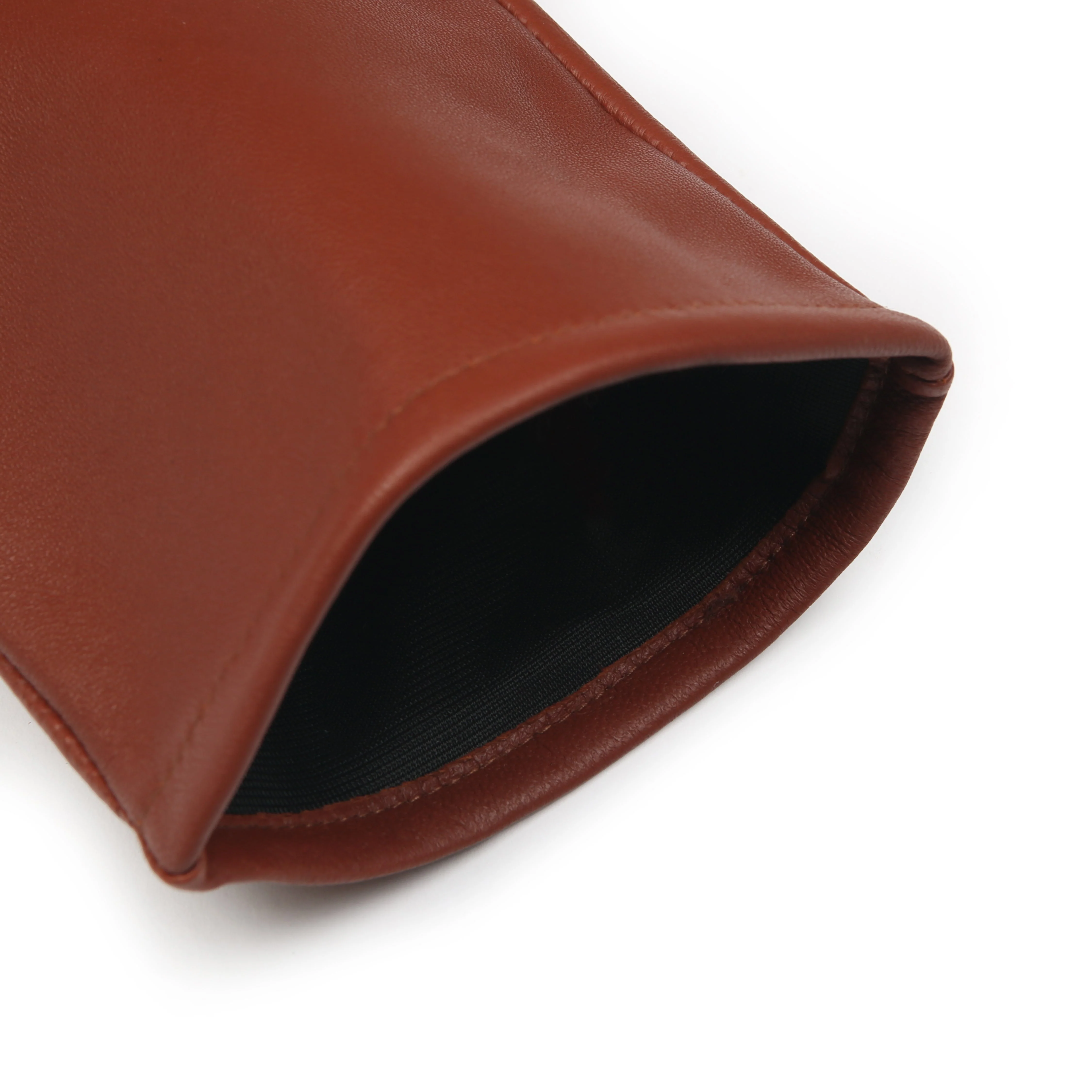 Women's Single-Point Long Above-Elbow Lined Leather Gloves - Image 47