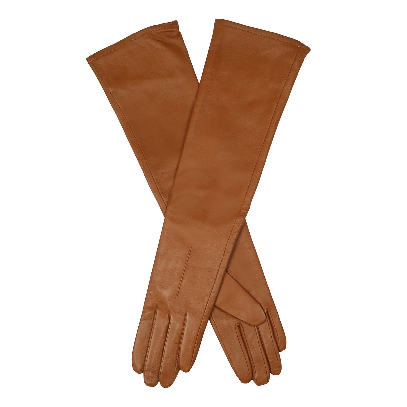 Women's Single-Point Long Above-Elbow Lined Leather Gloves - Image 75