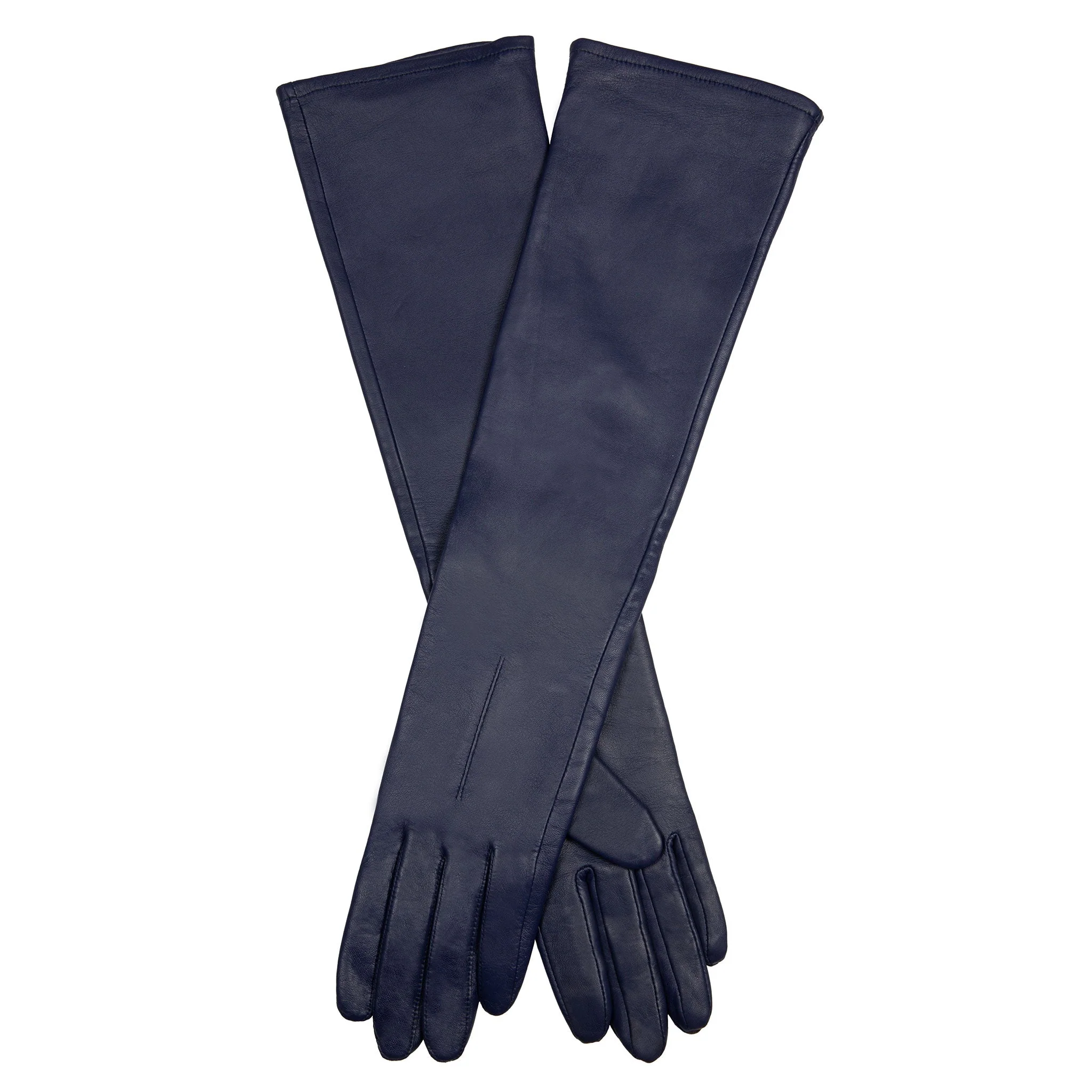 Women's Single-Point Long Above-Elbow Lined Leather Gloves - Image 98